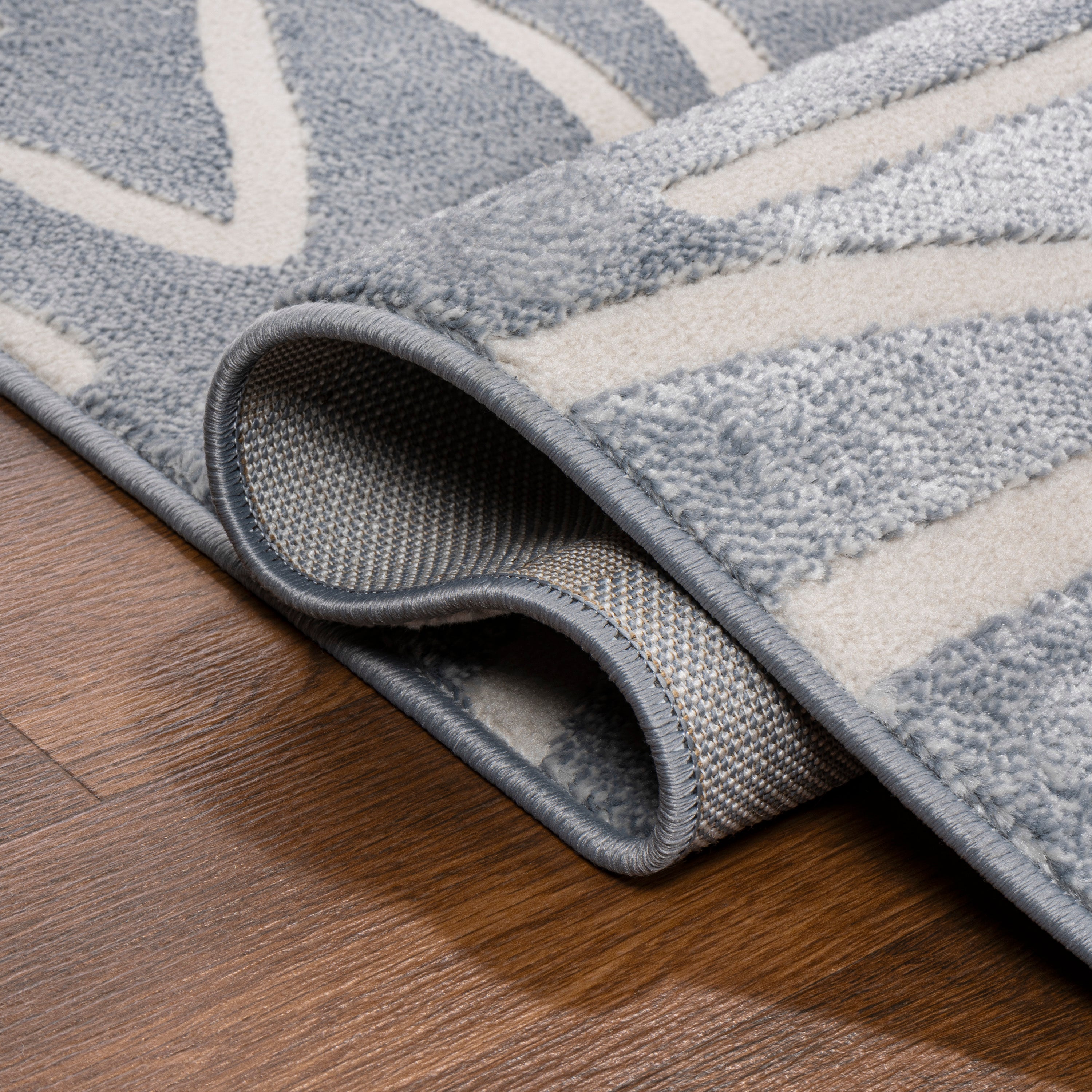 Alcina Modern Scandinavian Graphic Lines High-Low Area Rug