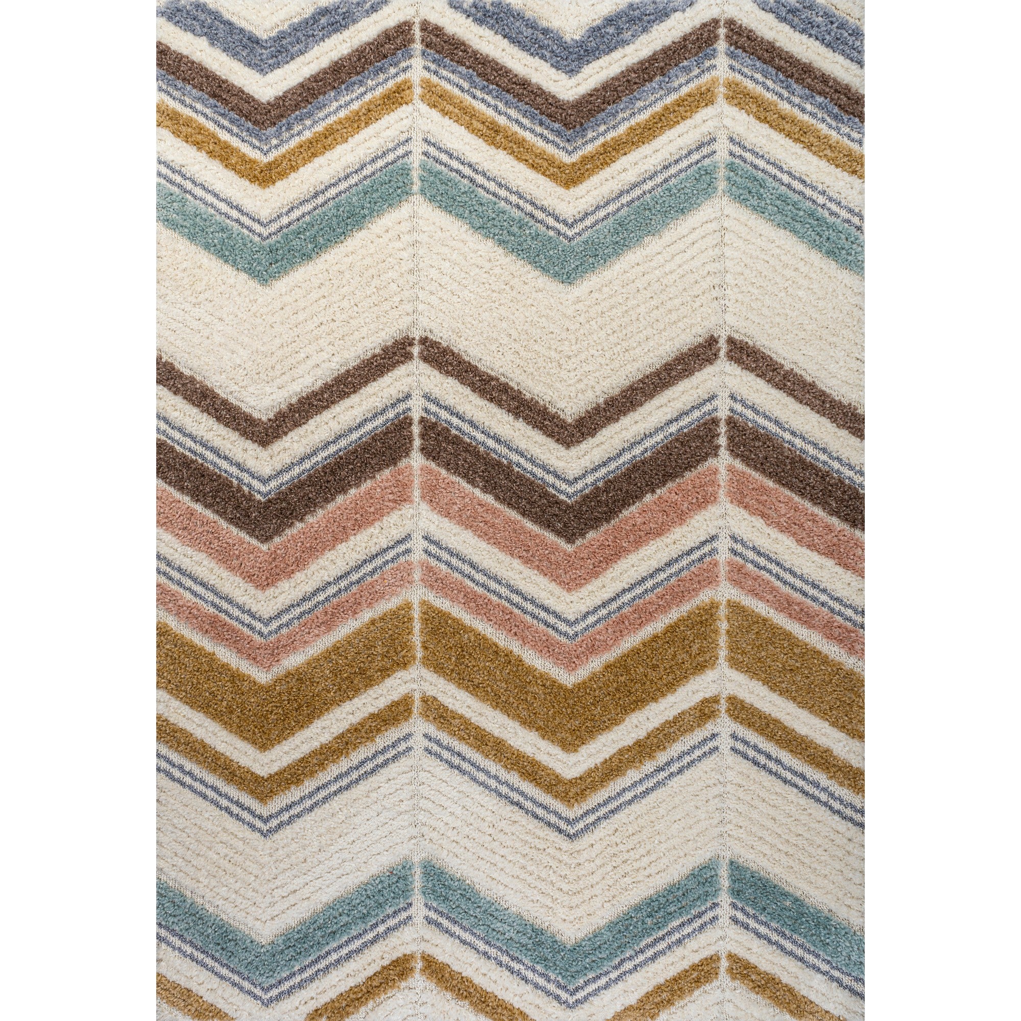 Elin Chevron High-Low Area Rug