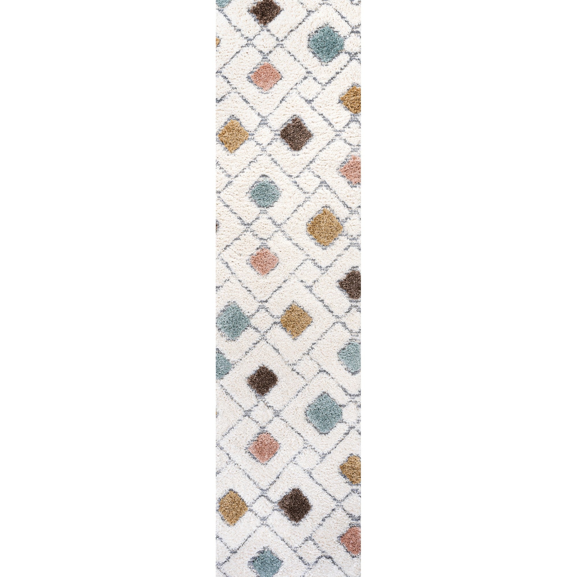 Astrid Retro Trellis High-Low Area Rug