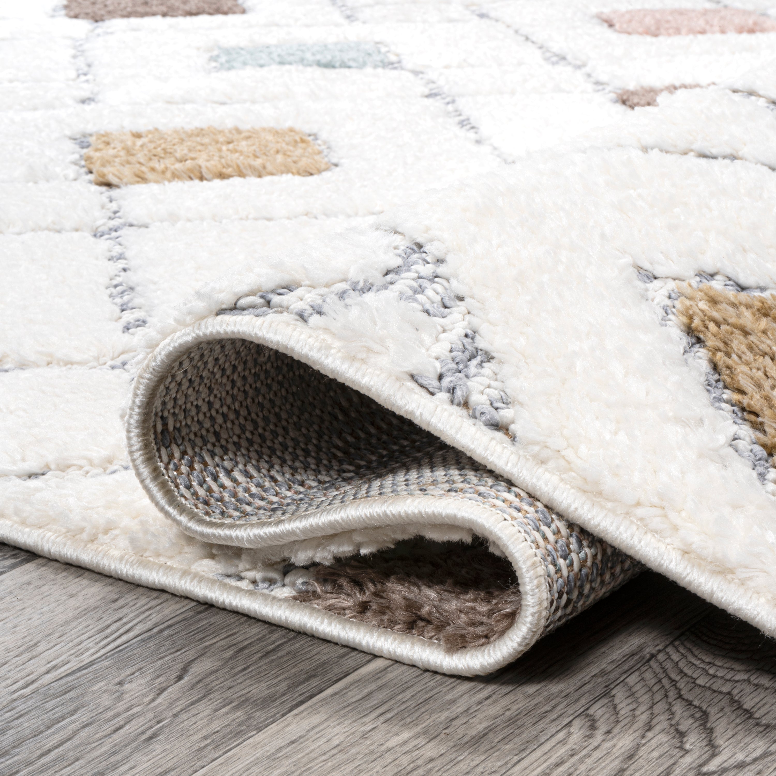 Astrid Retro Trellis High-Low Area Rug