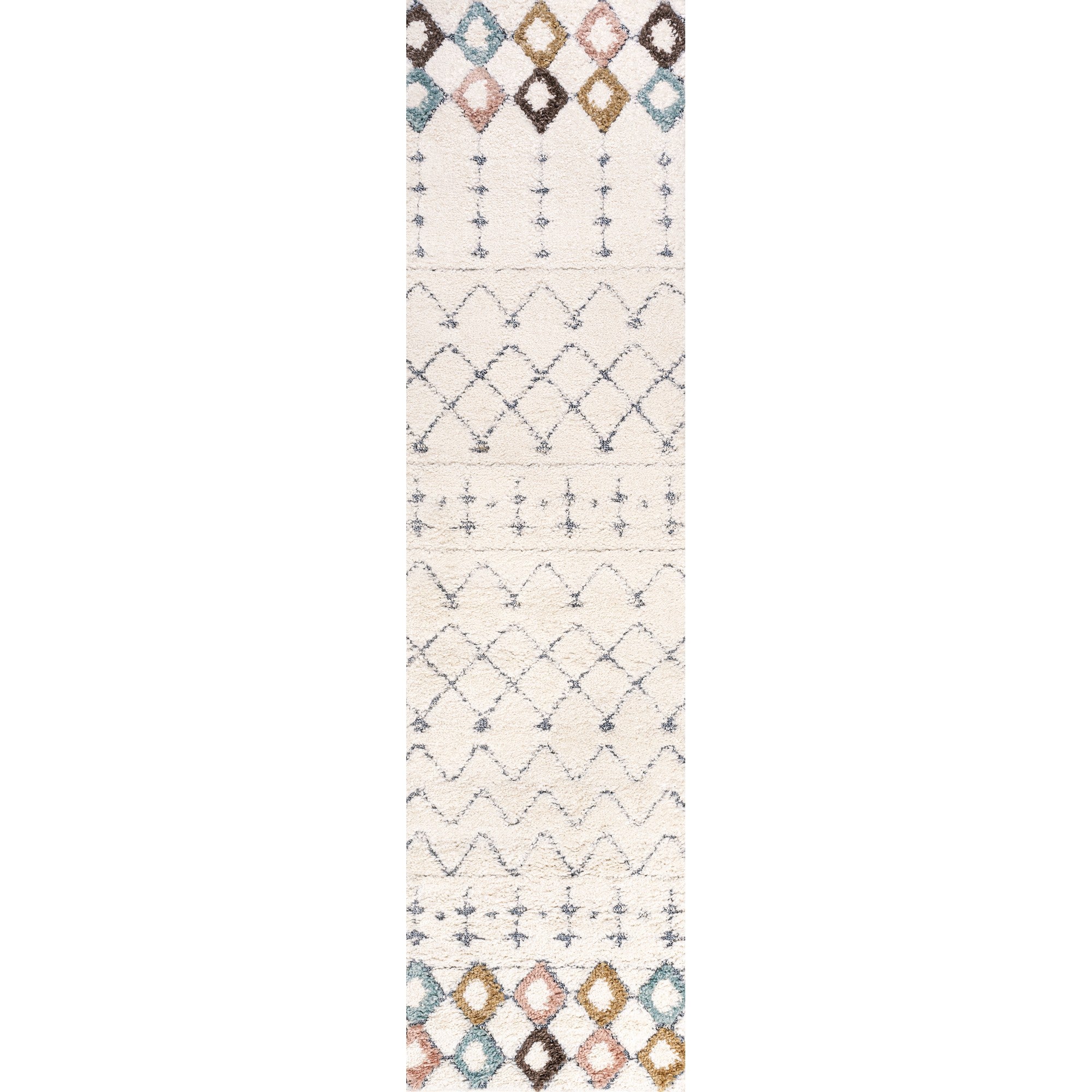 Pia Moroccan Trellis Plush Carved Area Rug