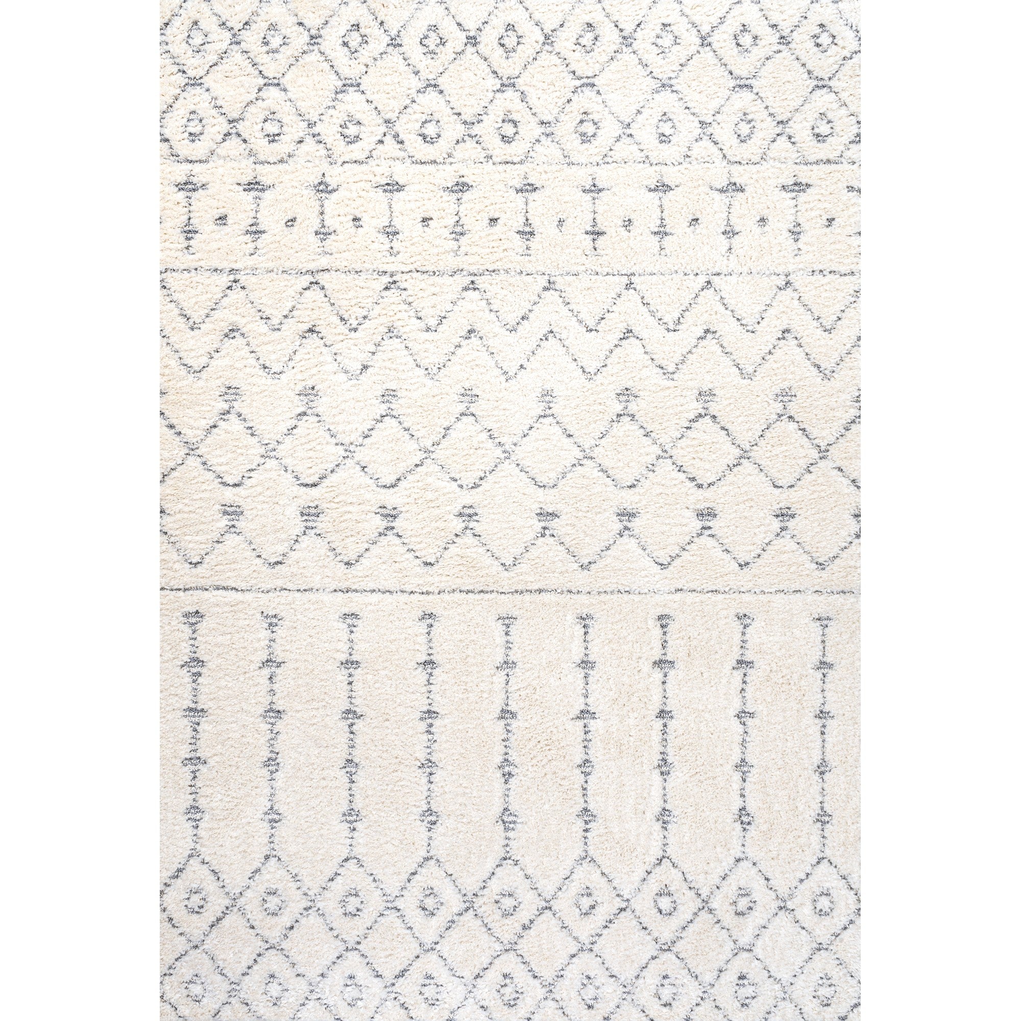 Pia Moroccan Trellis Plush Carved Area Rug