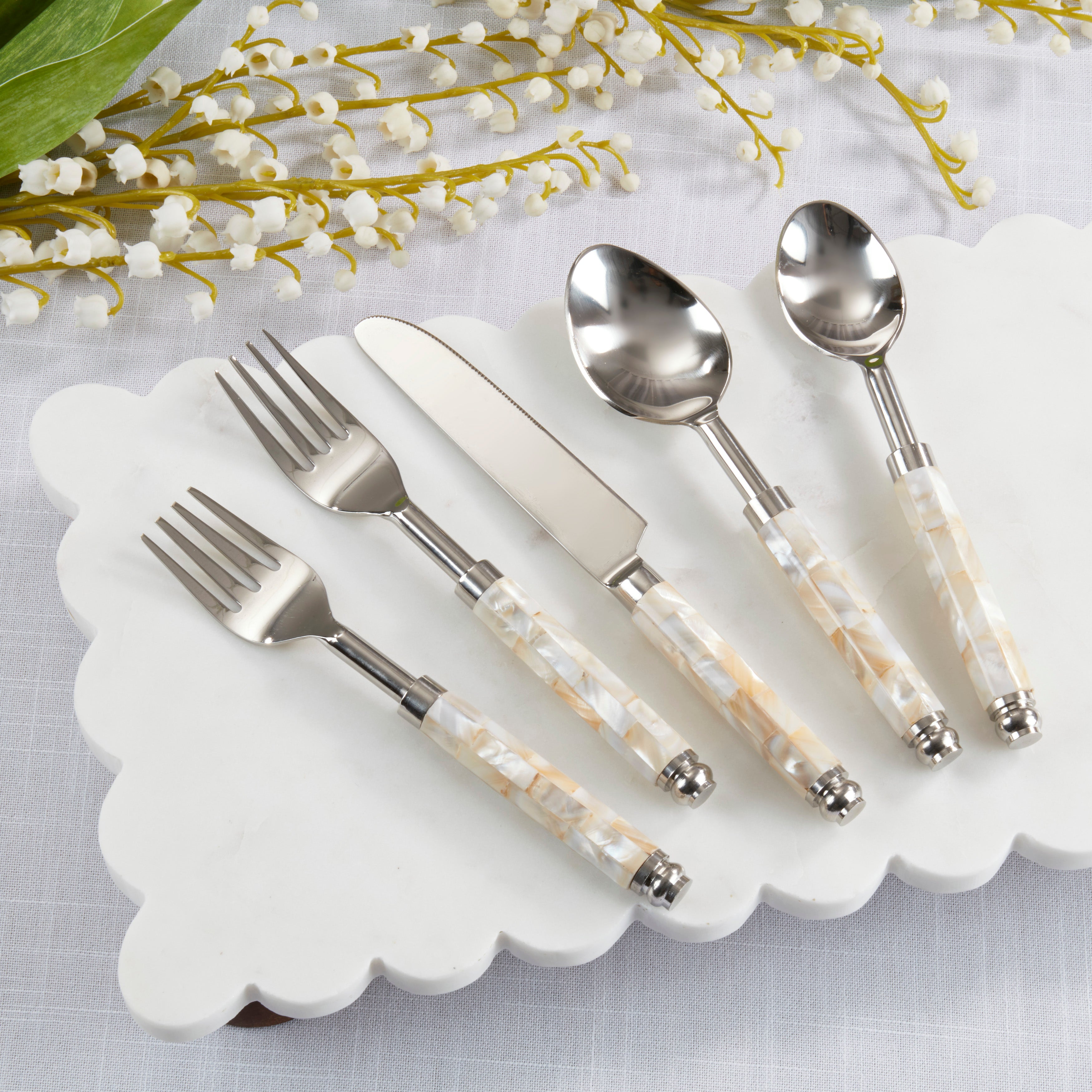 Mother-of-Pearl 5-Piece Flatware Set
