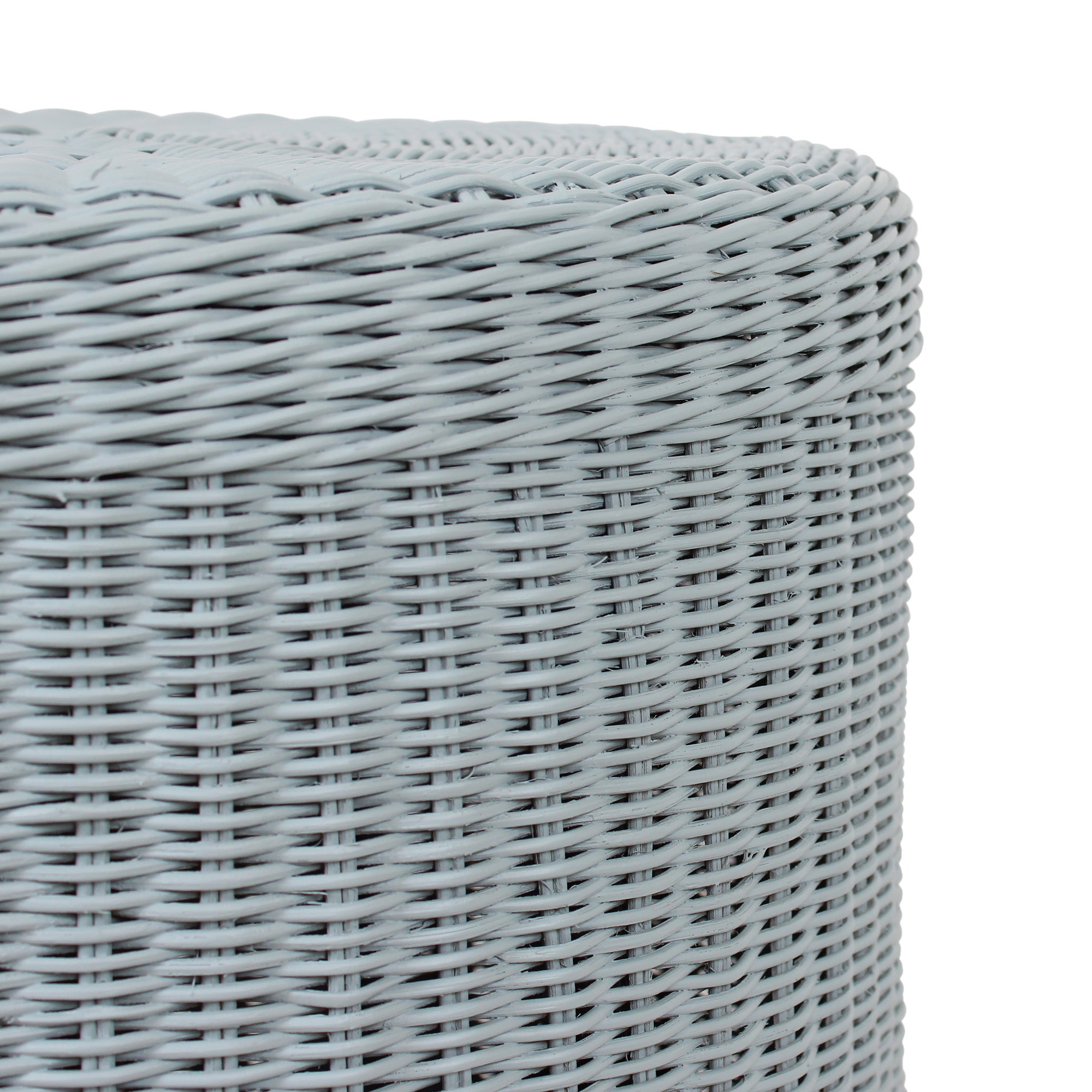 Mira Round Rattan Side Table With Scalloped Base