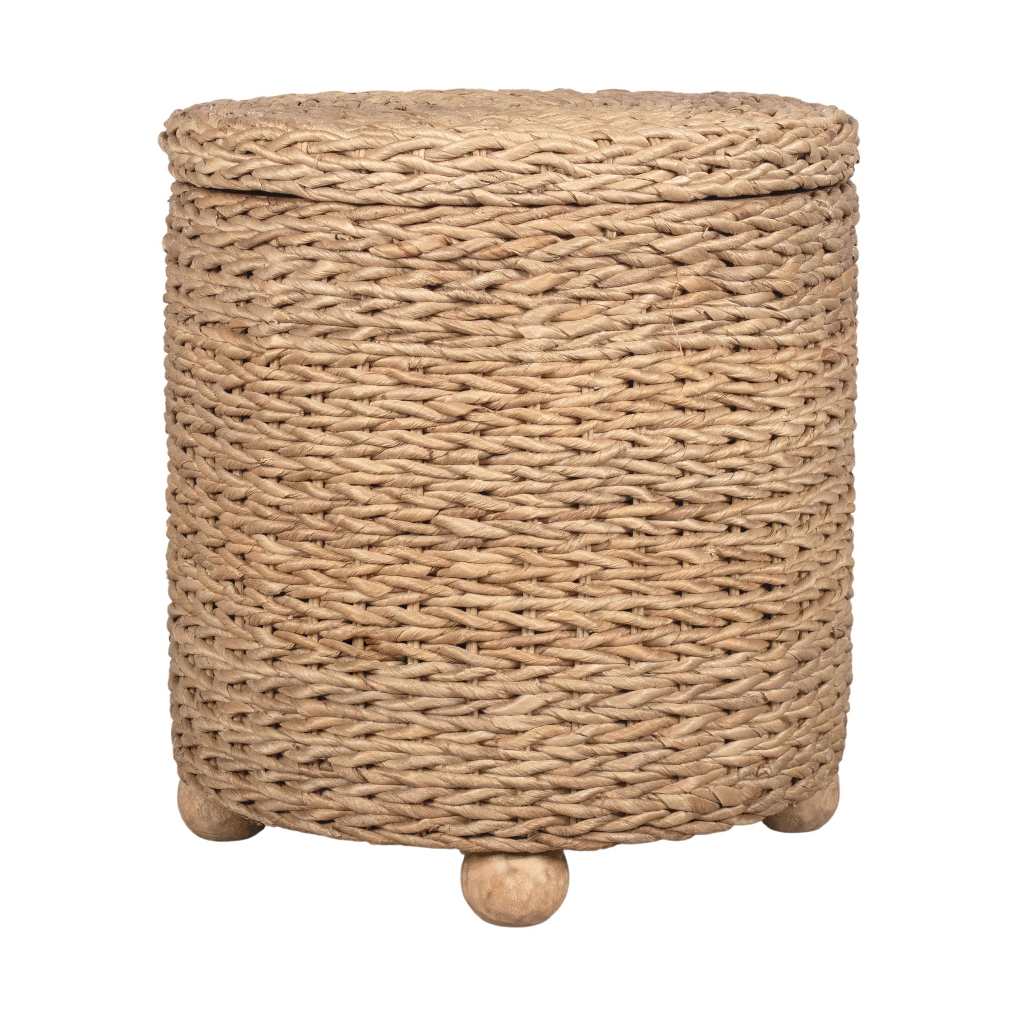 18"W Round Side Table With Storage