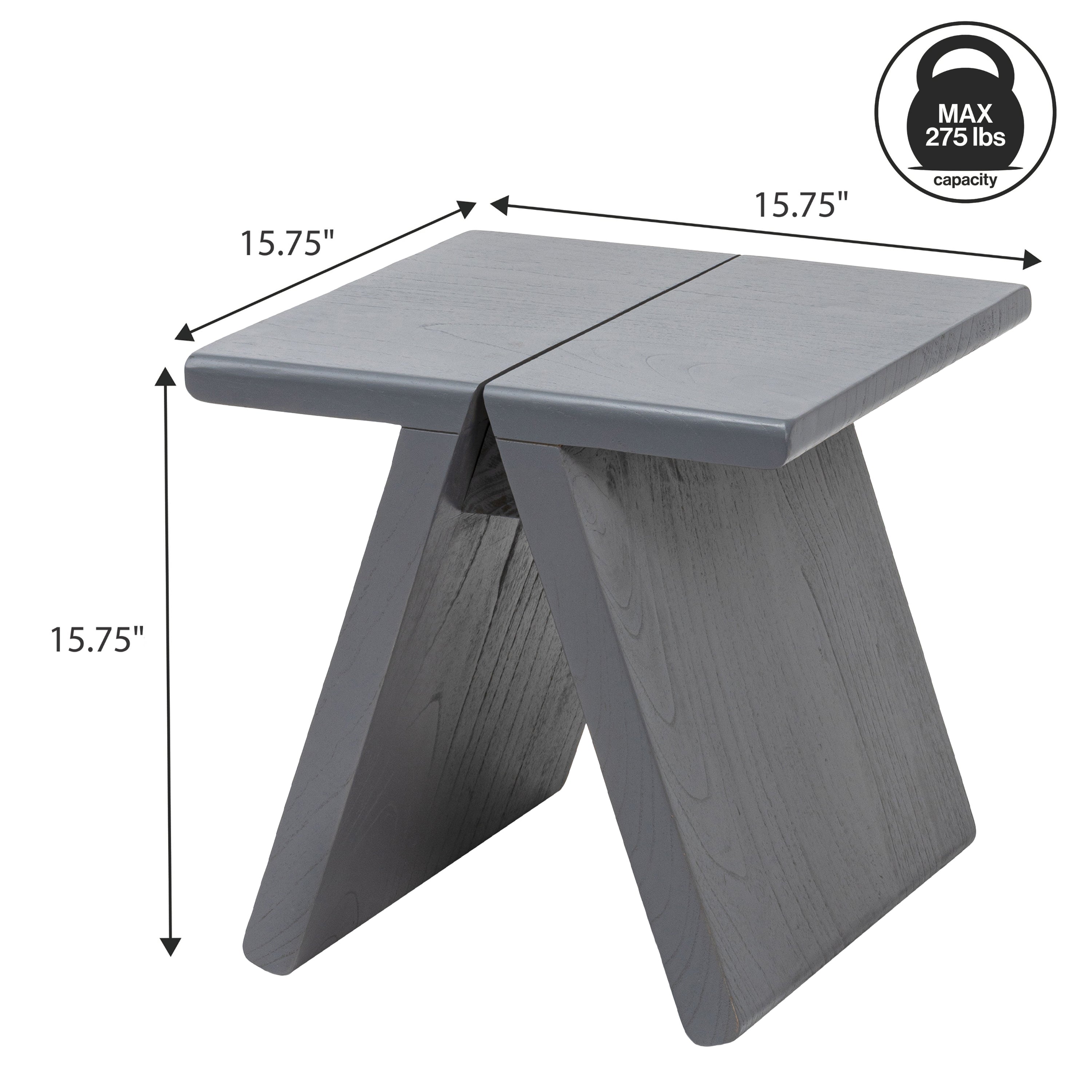 Jack Rustic Scandinavian Handcrafted Solid Mindi Wood Sculptural Base Accent Stool