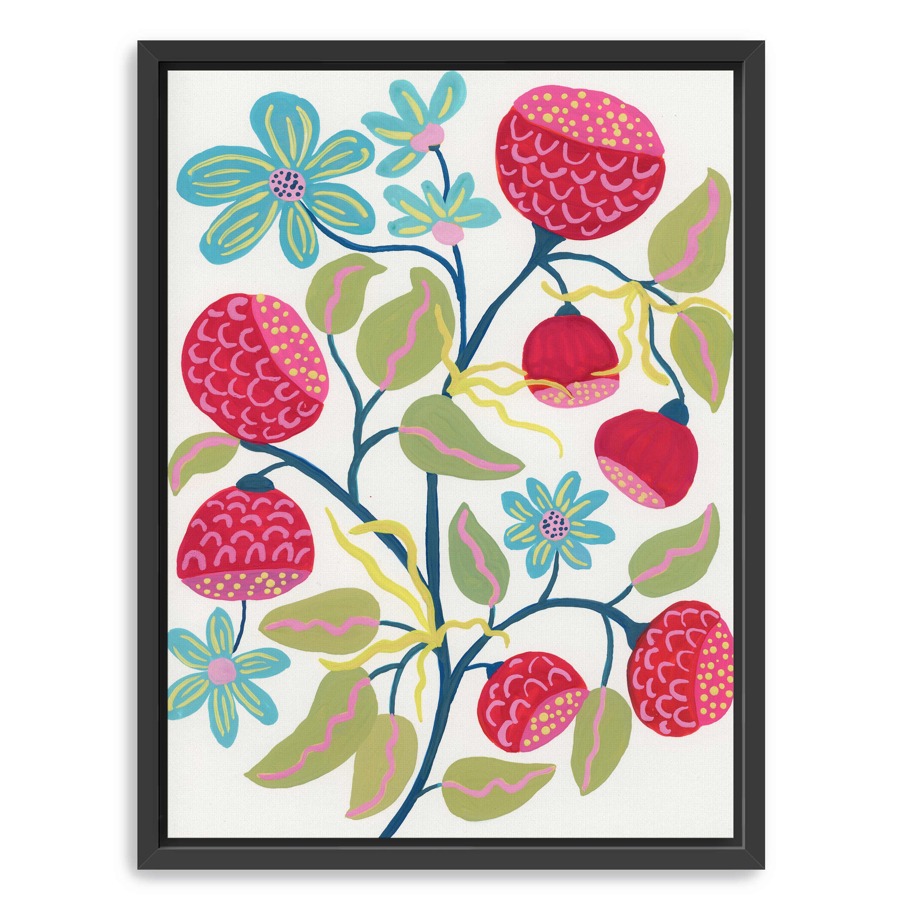 Pincushion Blooms Canvas Giclee