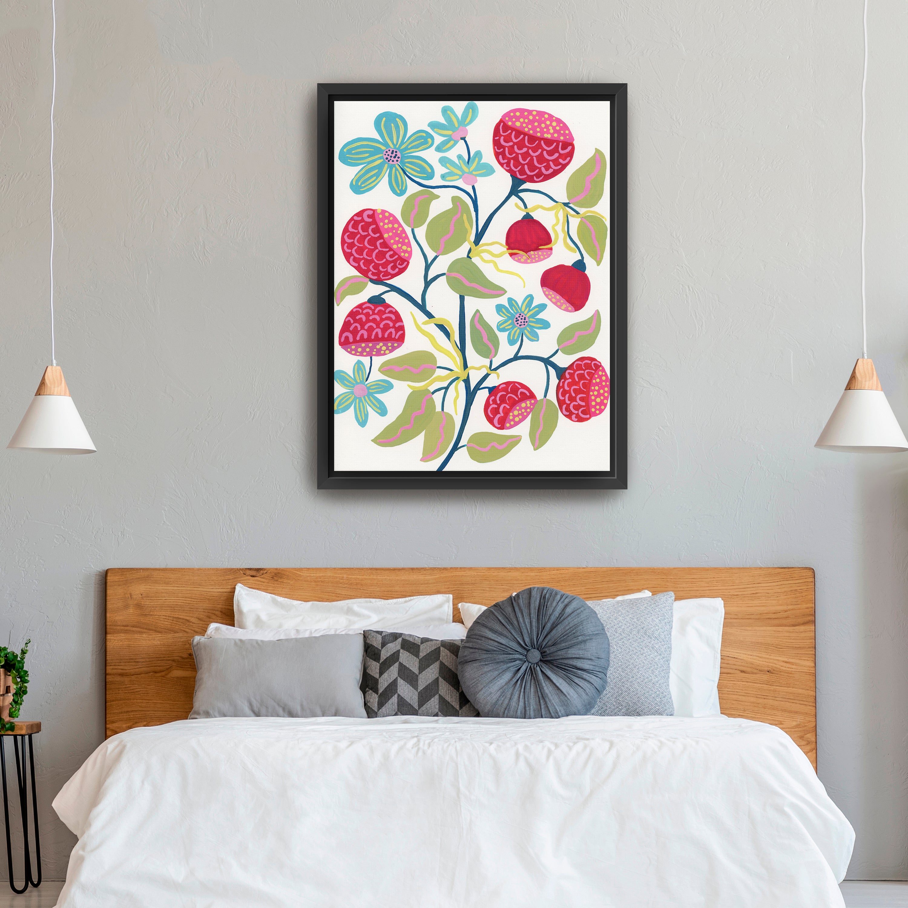 Pincushion Blooms Canvas Giclee