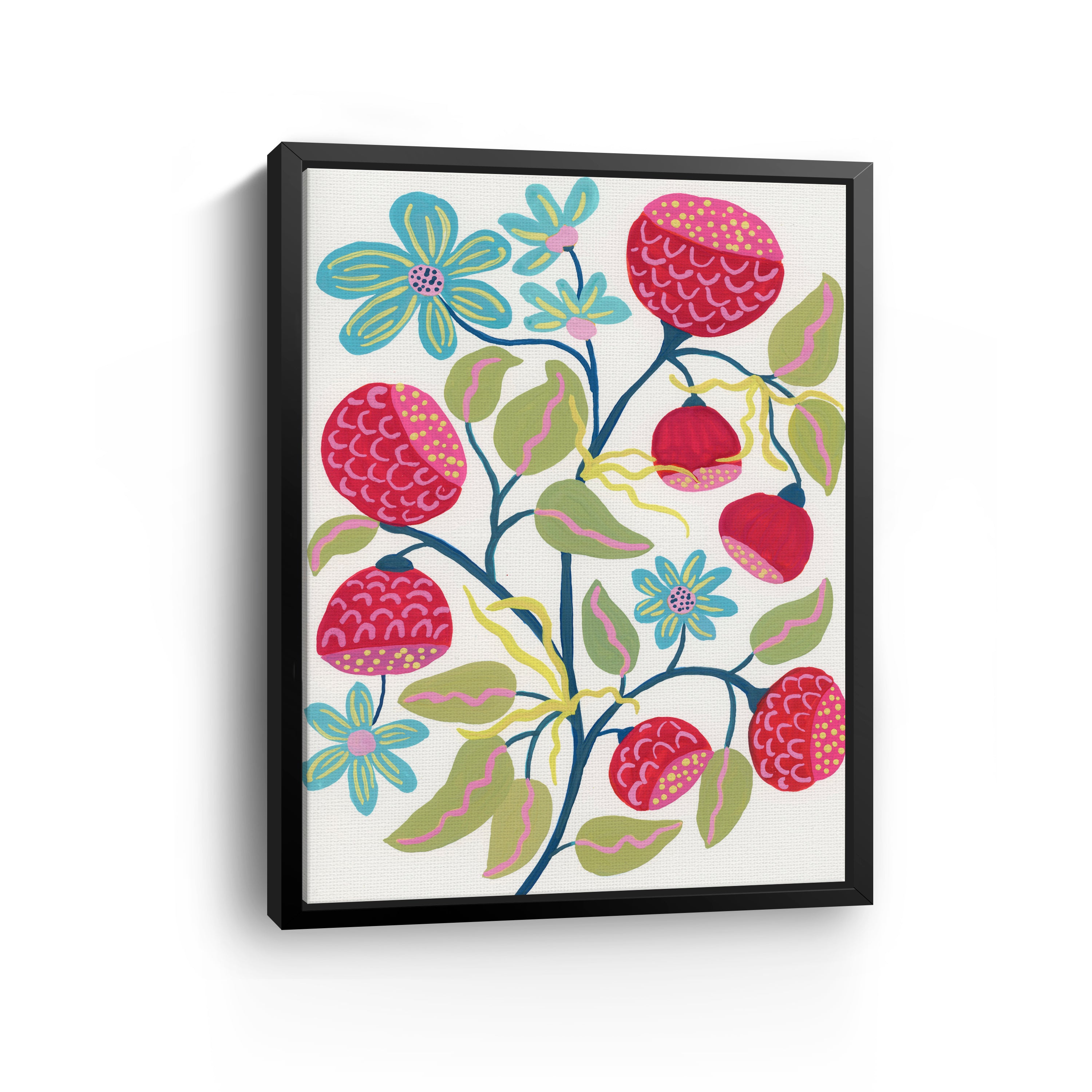 Pincushion Blooms Canvas Giclee