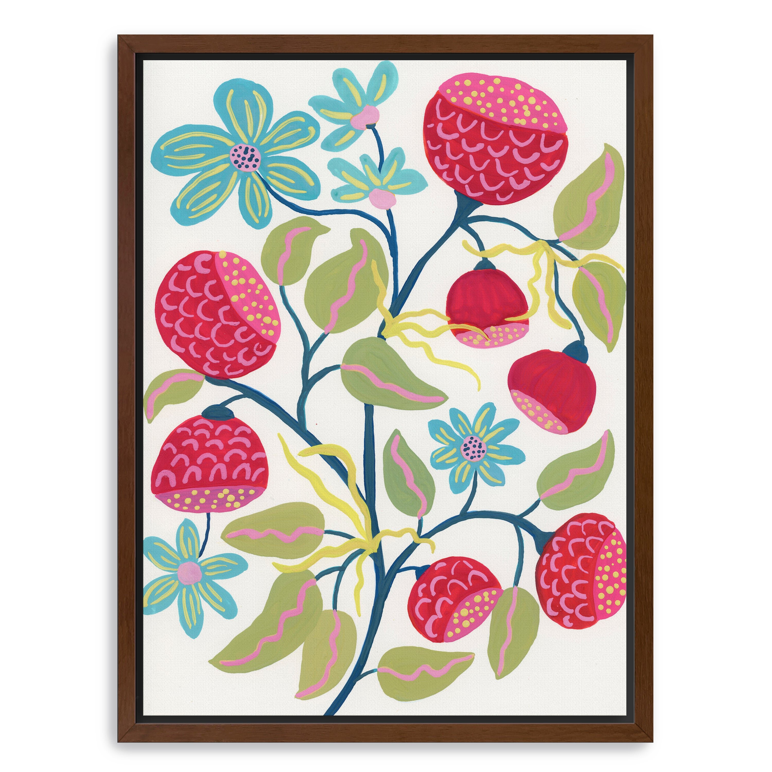 Pincushion Blooms Canvas Giclee