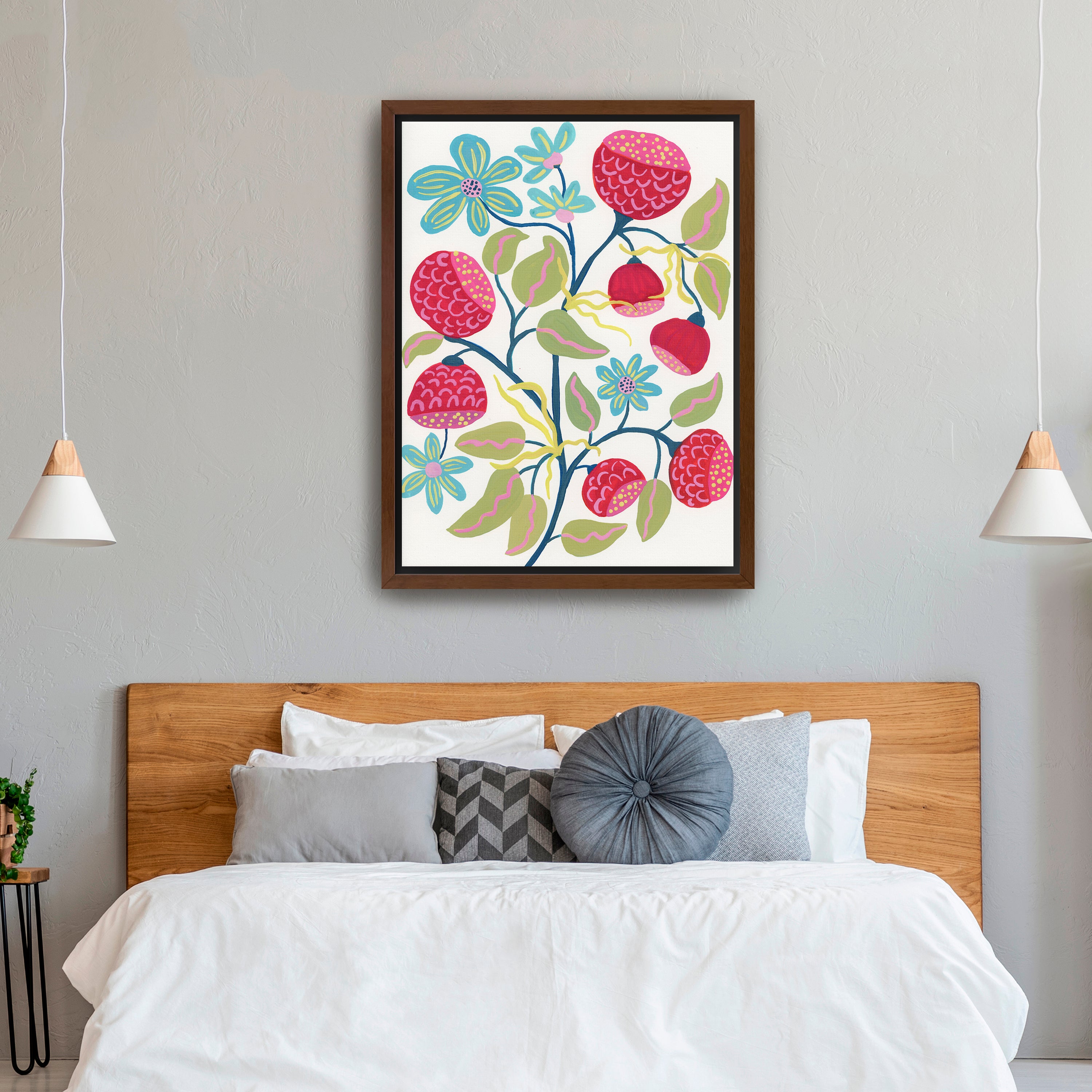 Pincushion Blooms Canvas Giclee