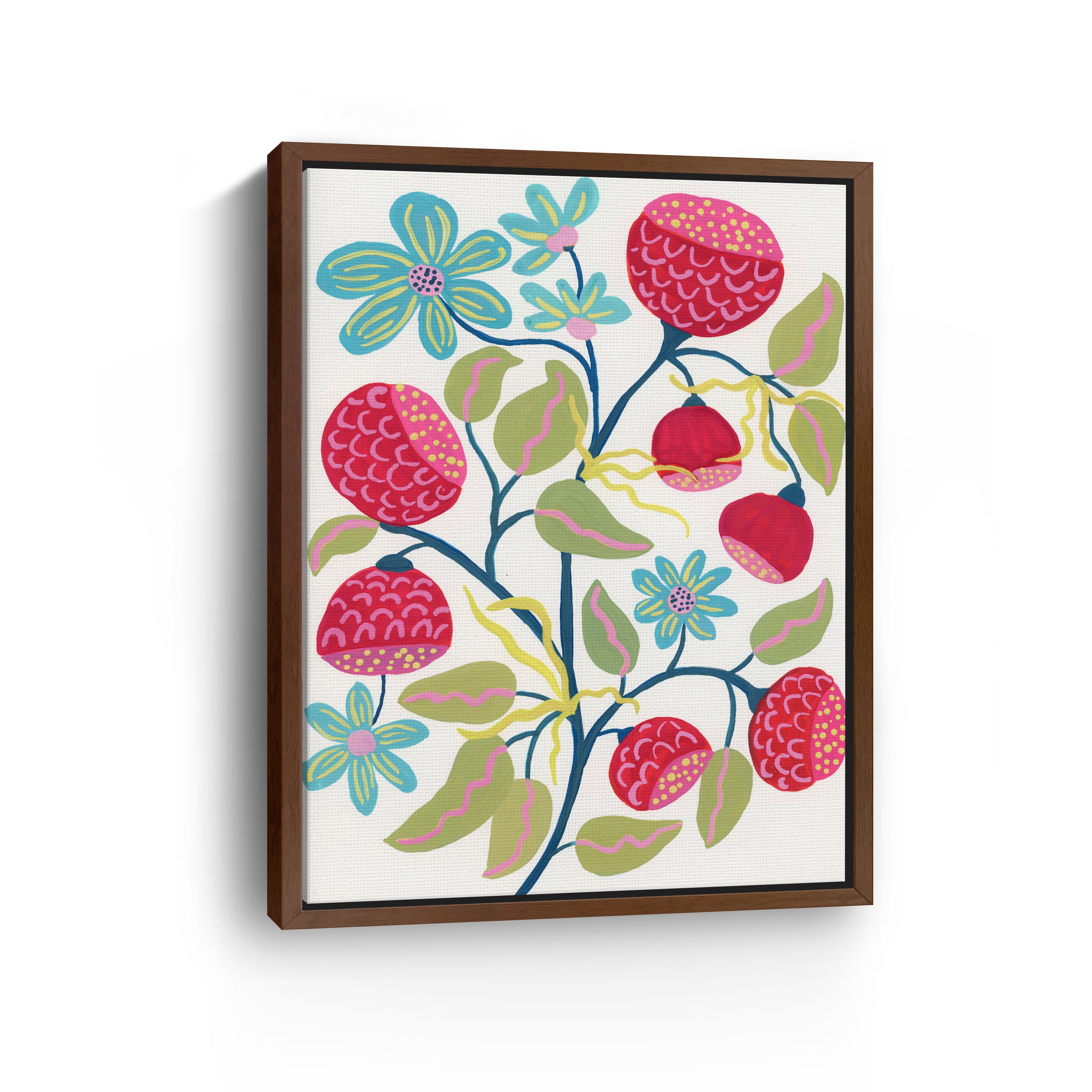 Pincushion Blooms Canvas Giclee