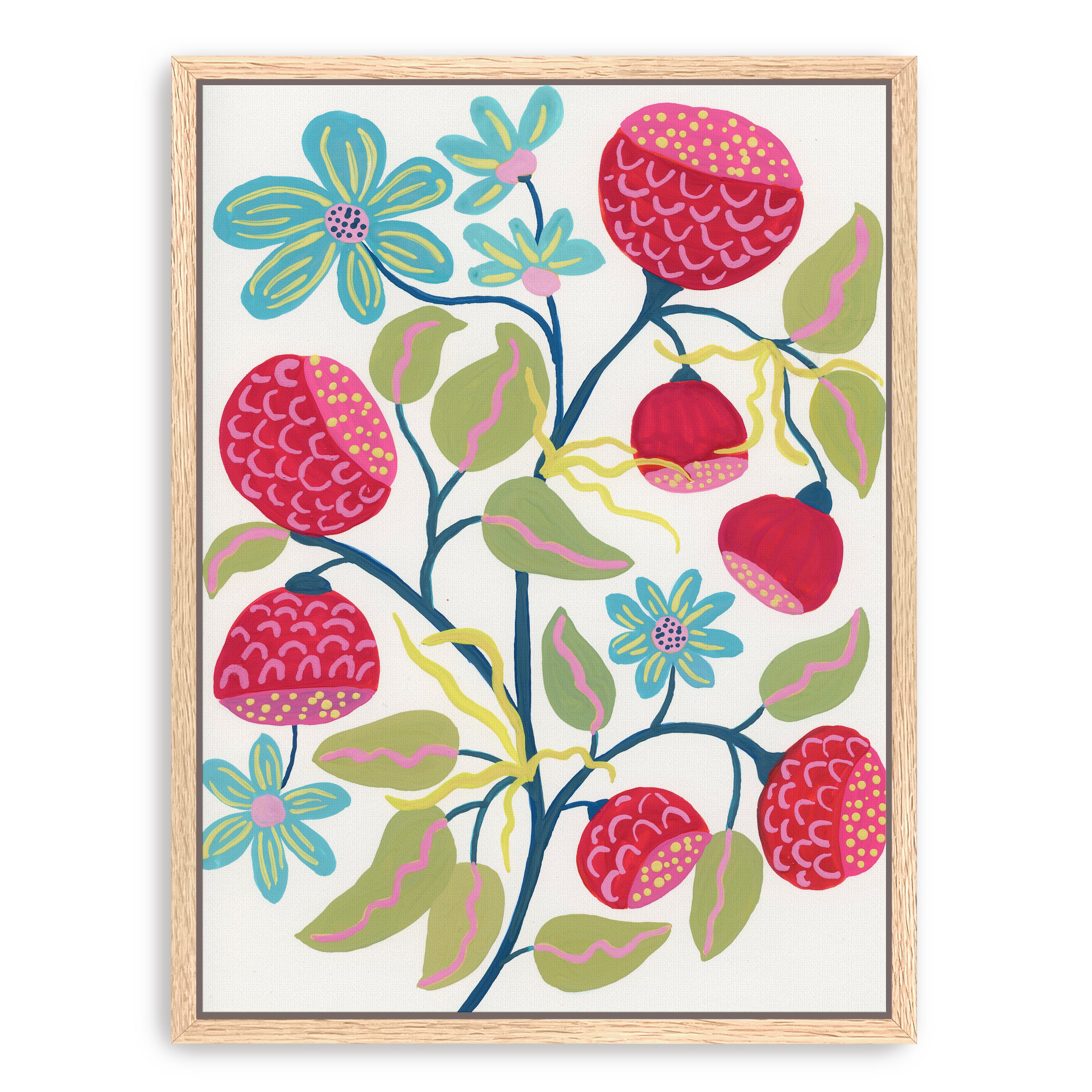 Pincushion Blooms Canvas Giclee