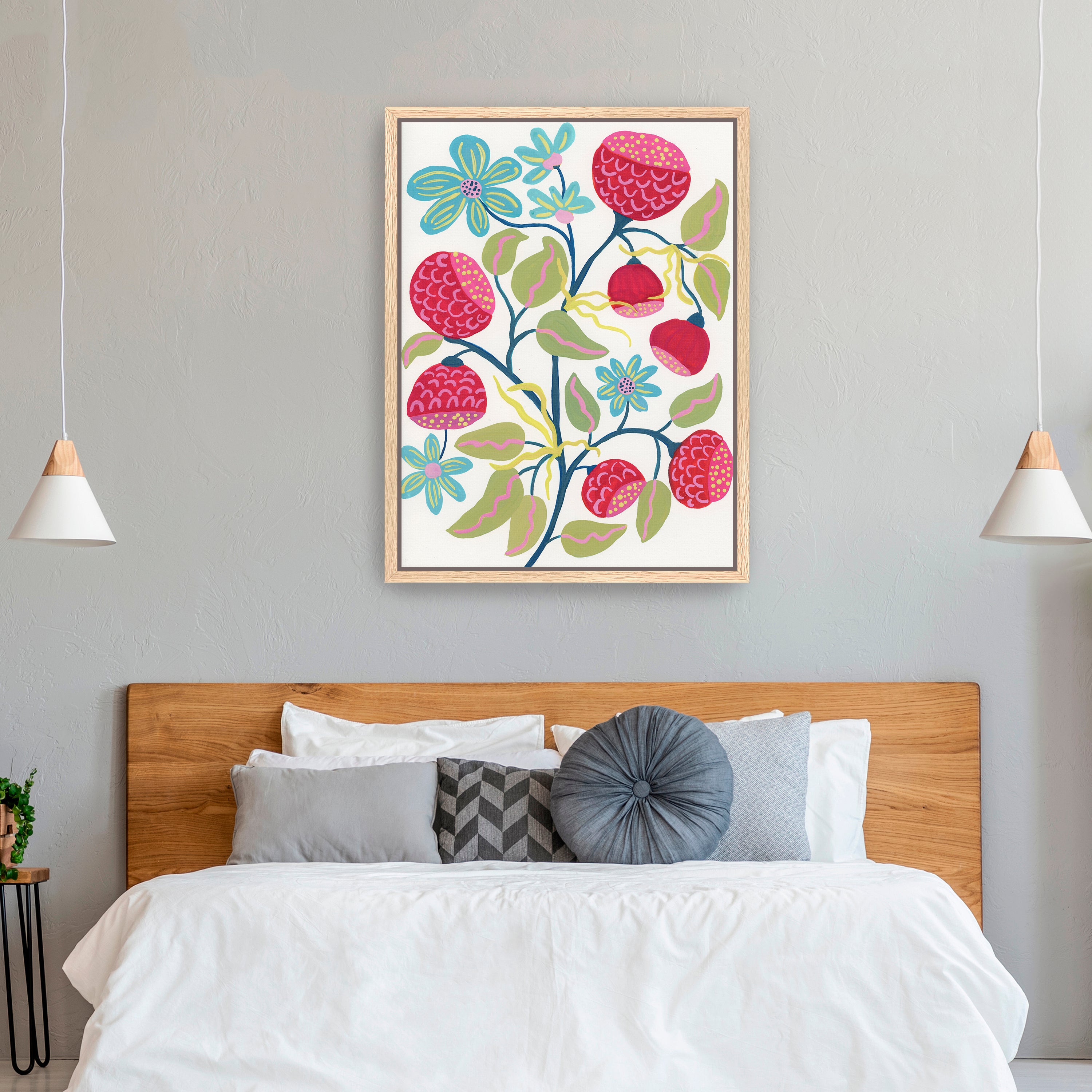 Pincushion Blooms Canvas Giclee