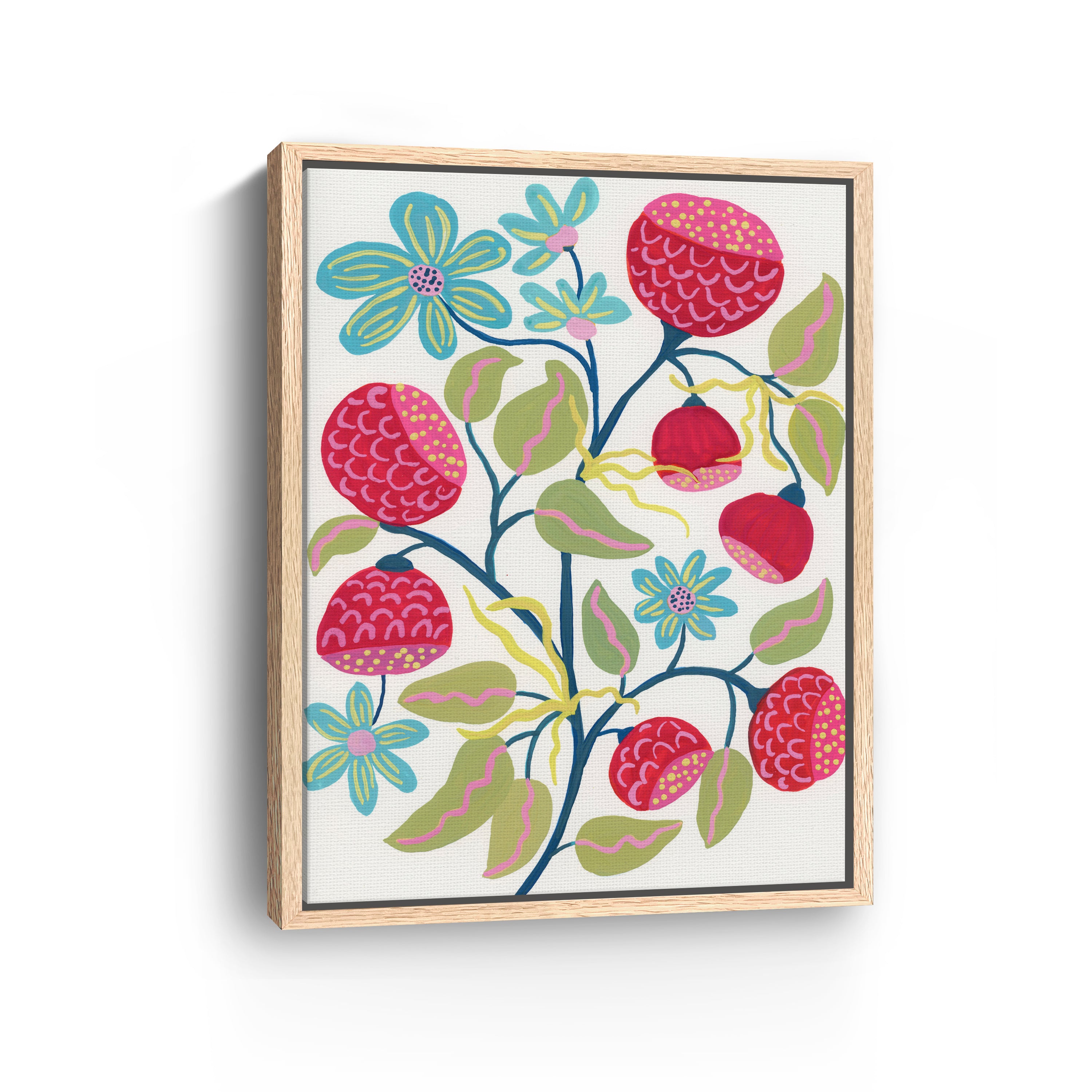 Pincushion Blooms Canvas Giclee