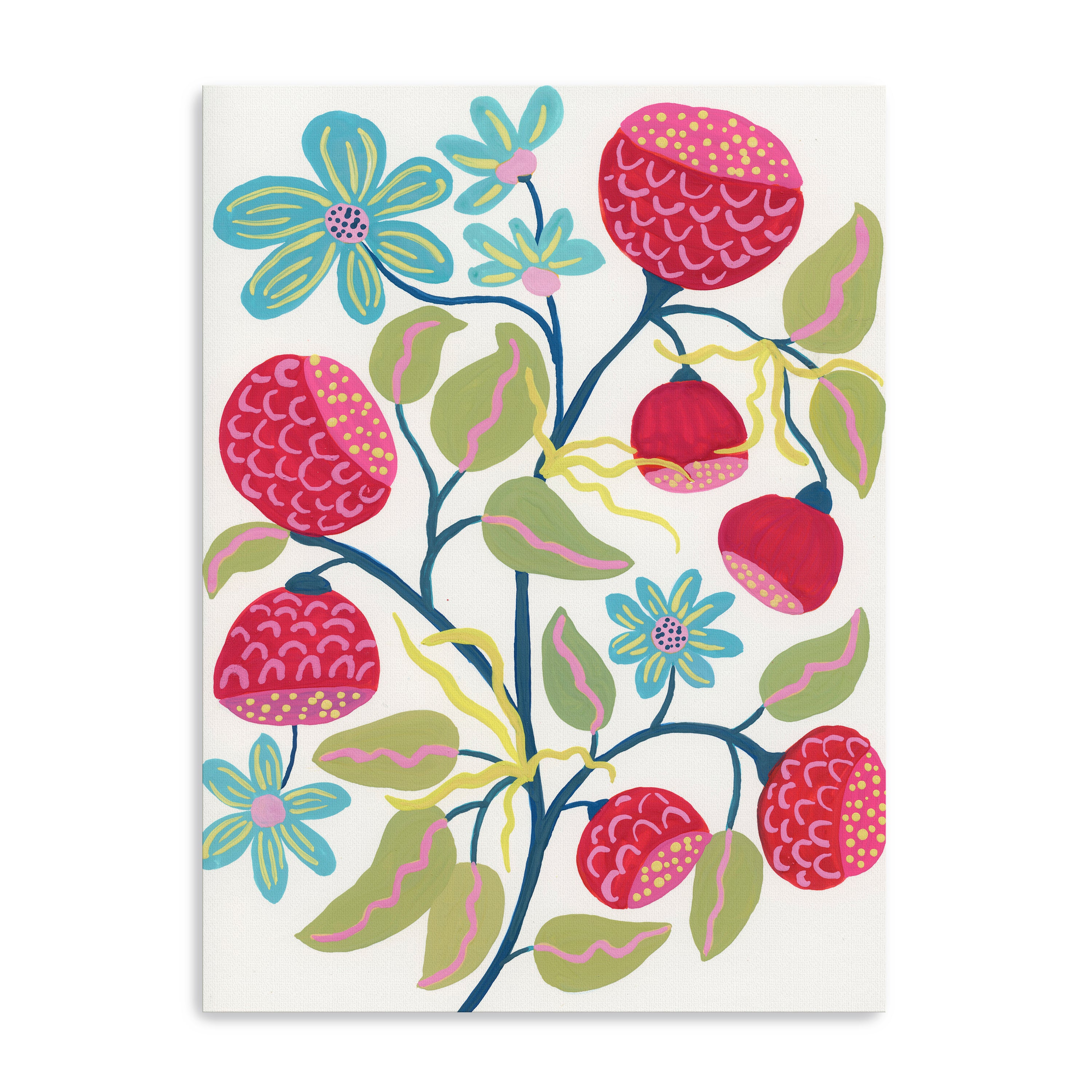Pincushion Blooms Canvas Giclee