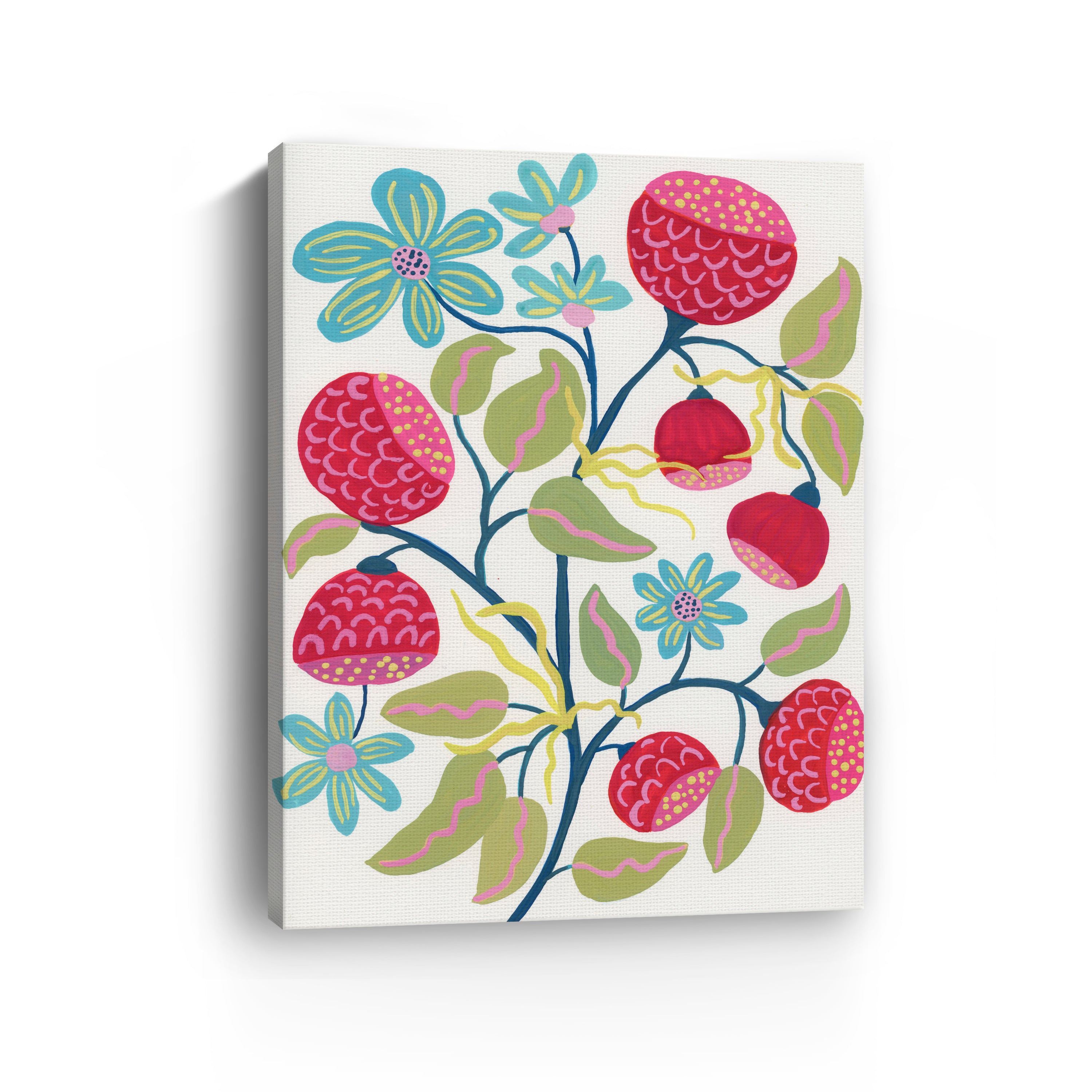 Pincushion Blooms Canvas Giclee