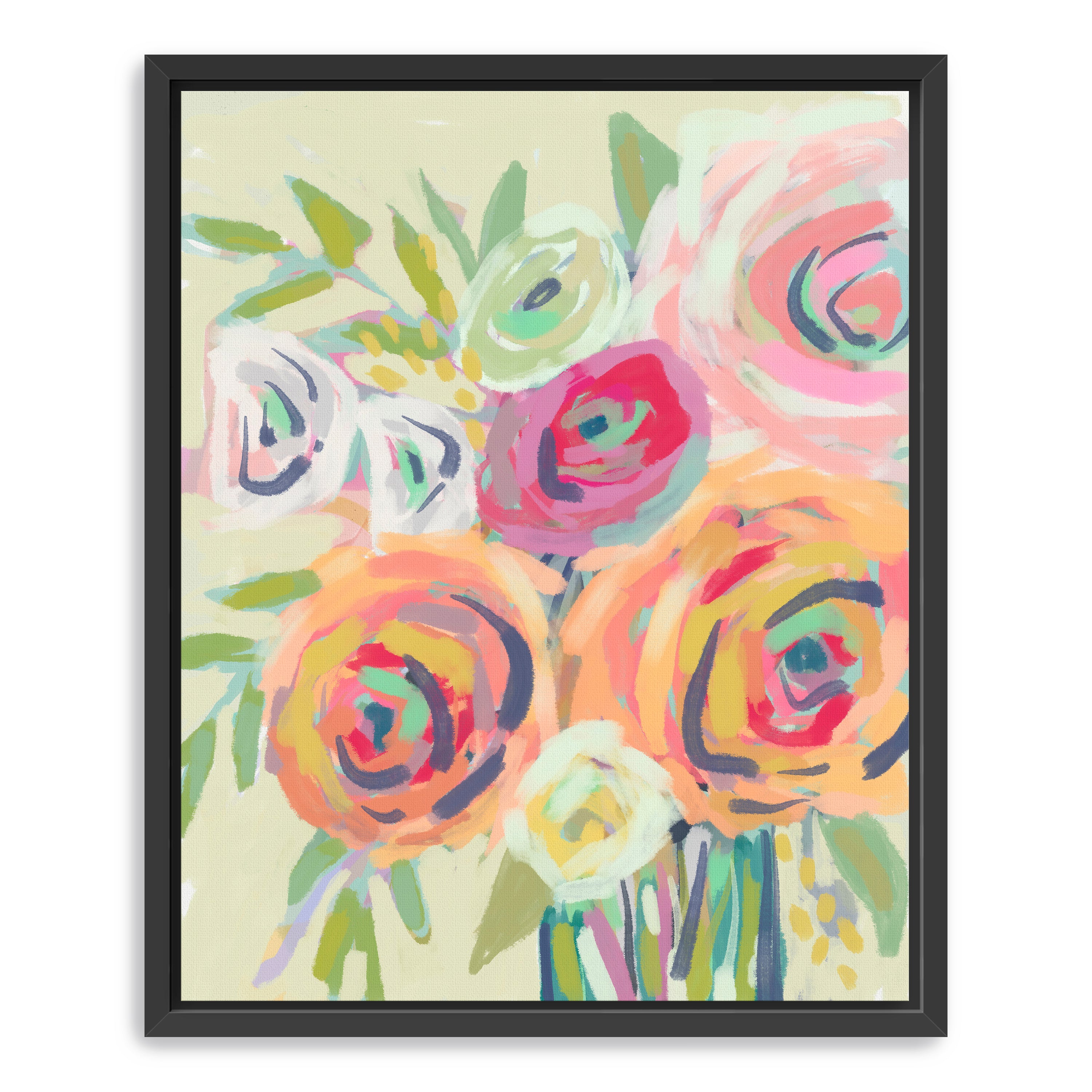 Soft and Loose Bouquet Canvas Giclee