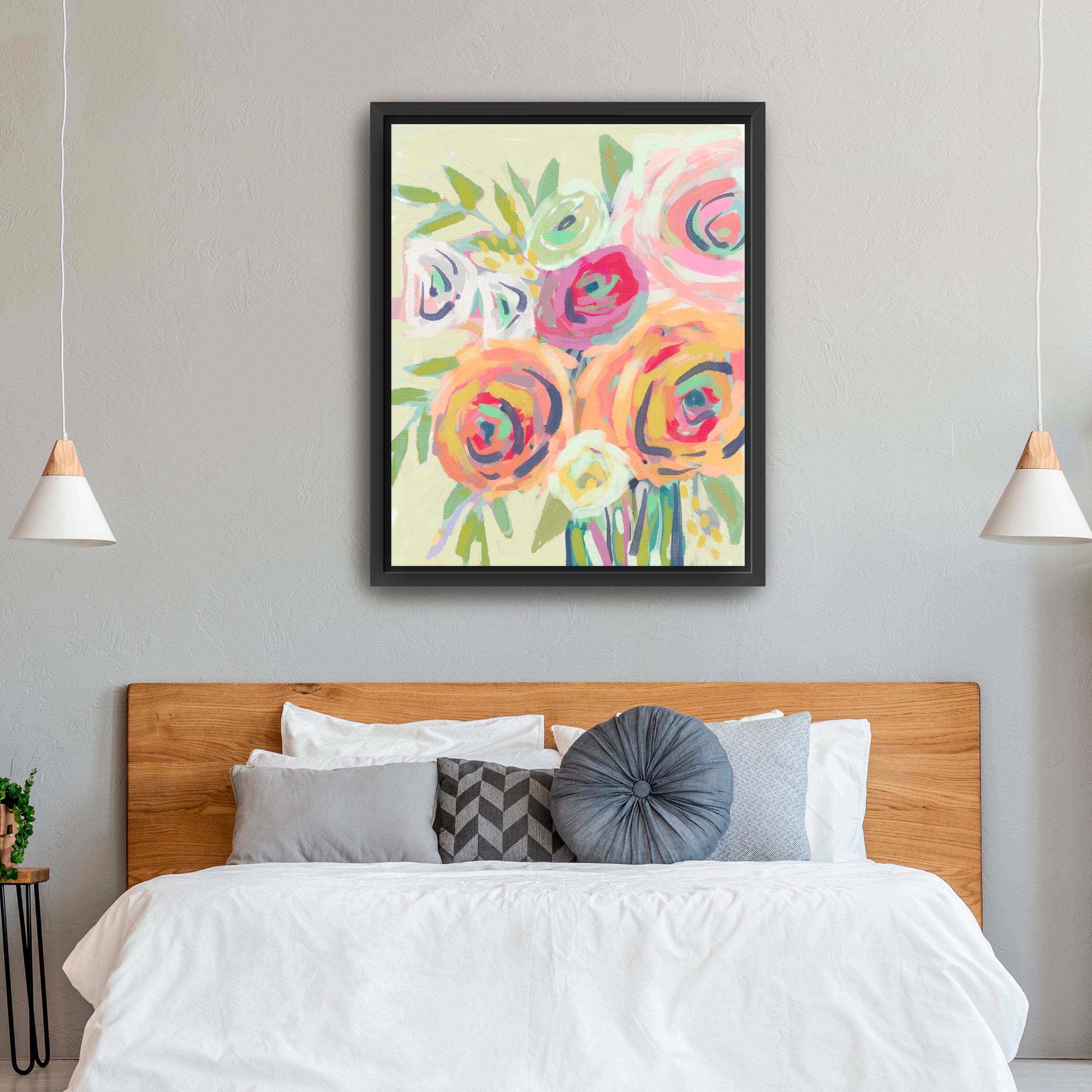 Soft and Loose Bouquet Canvas Giclee