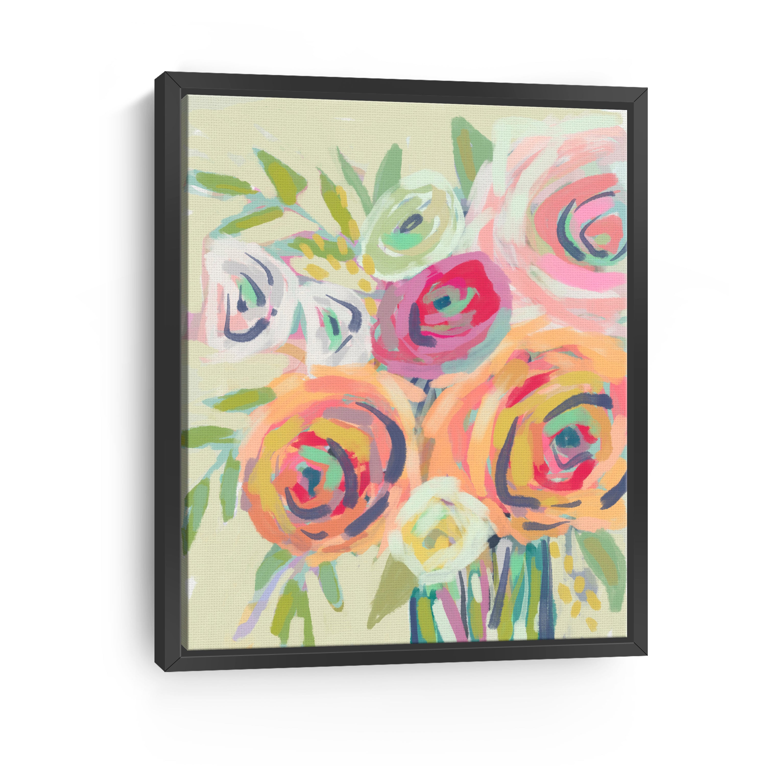 Soft and Loose Bouquet Canvas Giclee