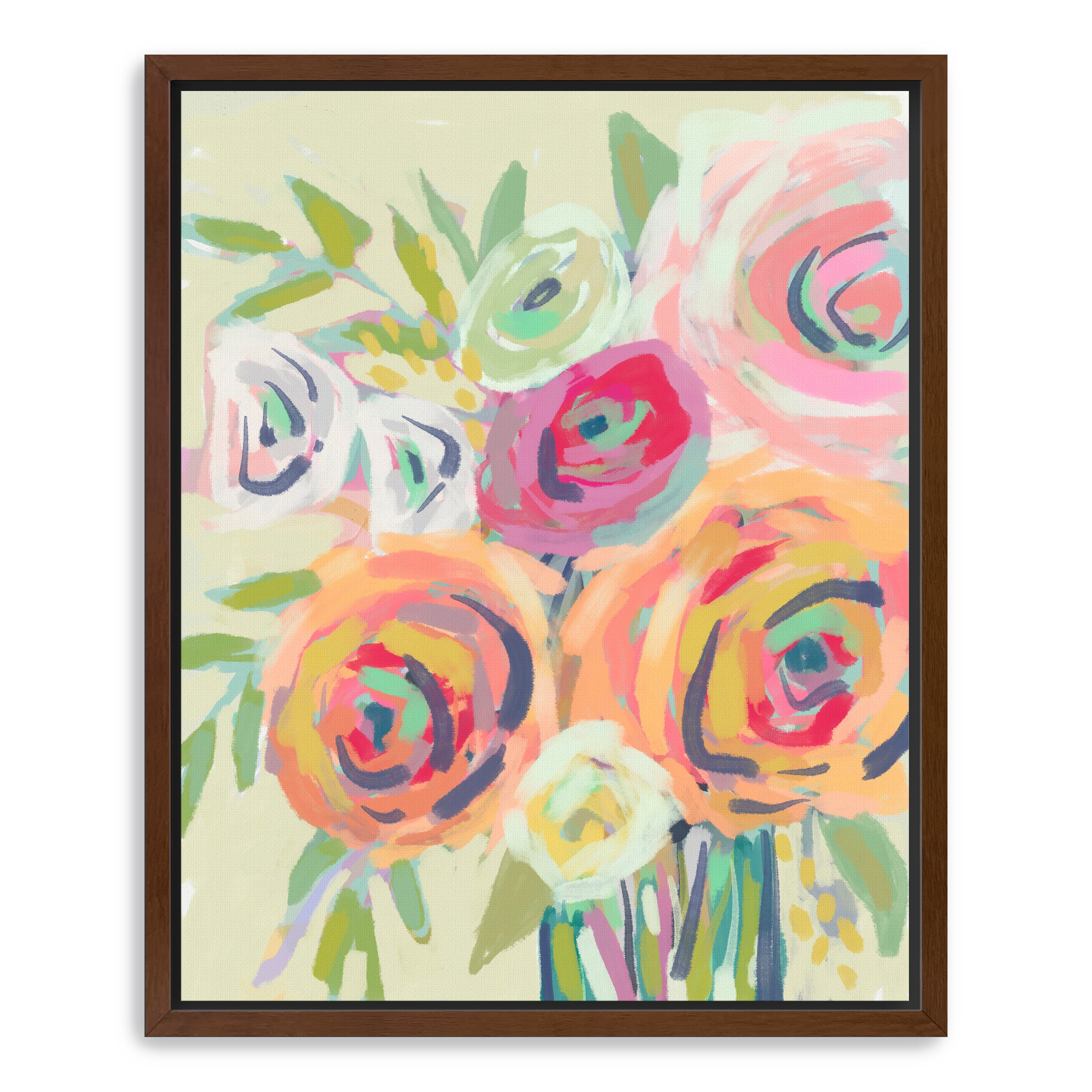 Soft and Loose Bouquet Canvas Giclee