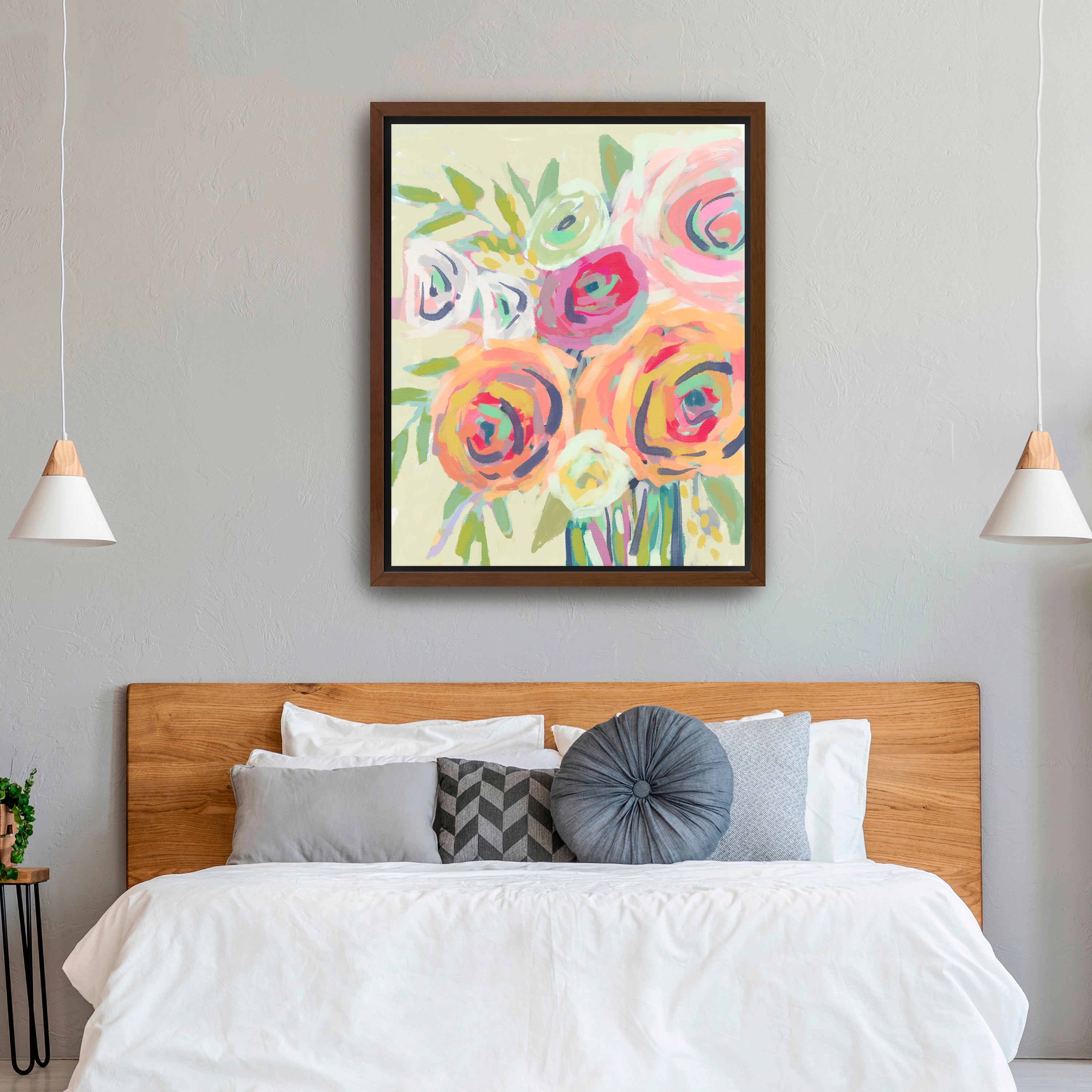 Soft and Loose Bouquet Canvas Giclee