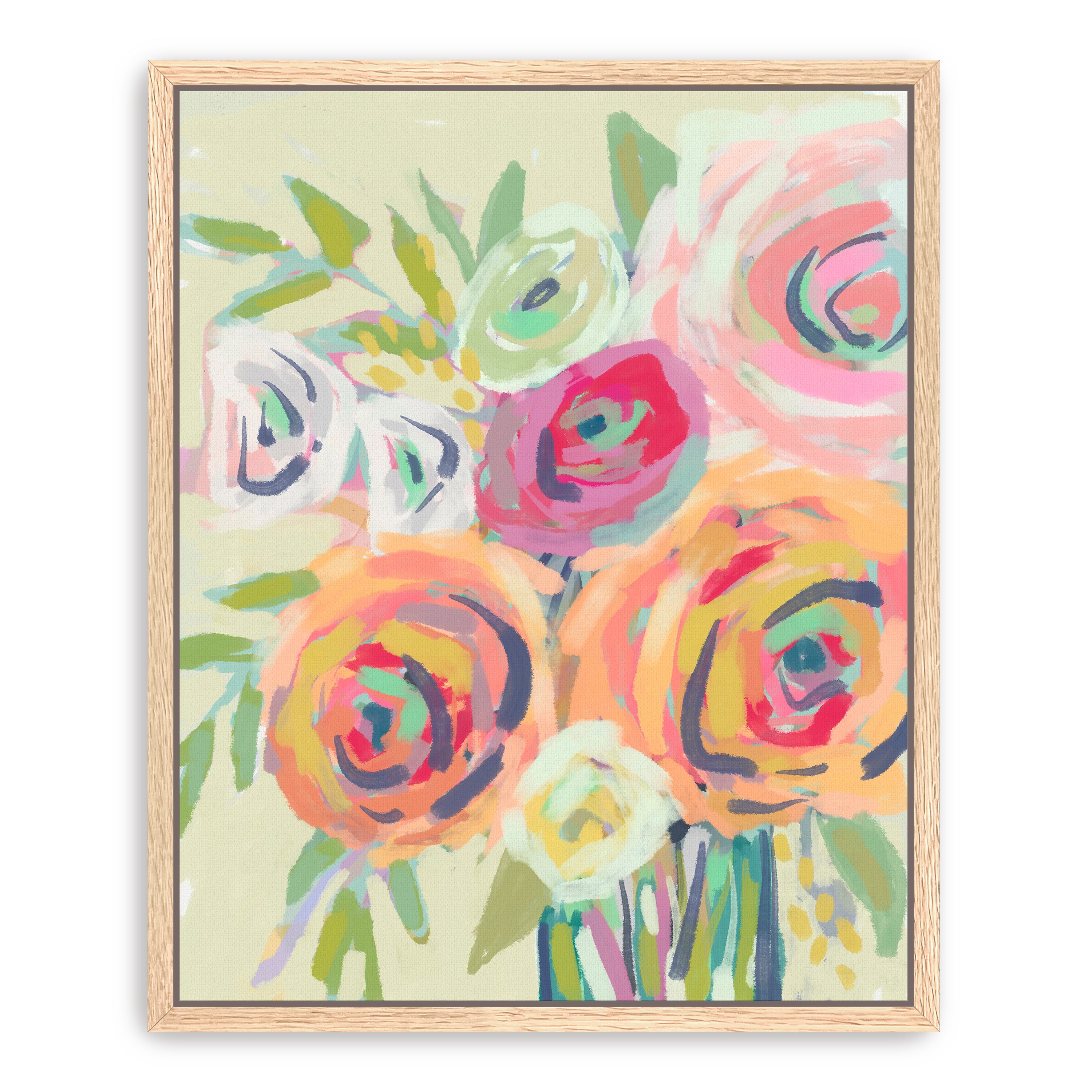 Soft and Loose Bouquet Canvas Giclee