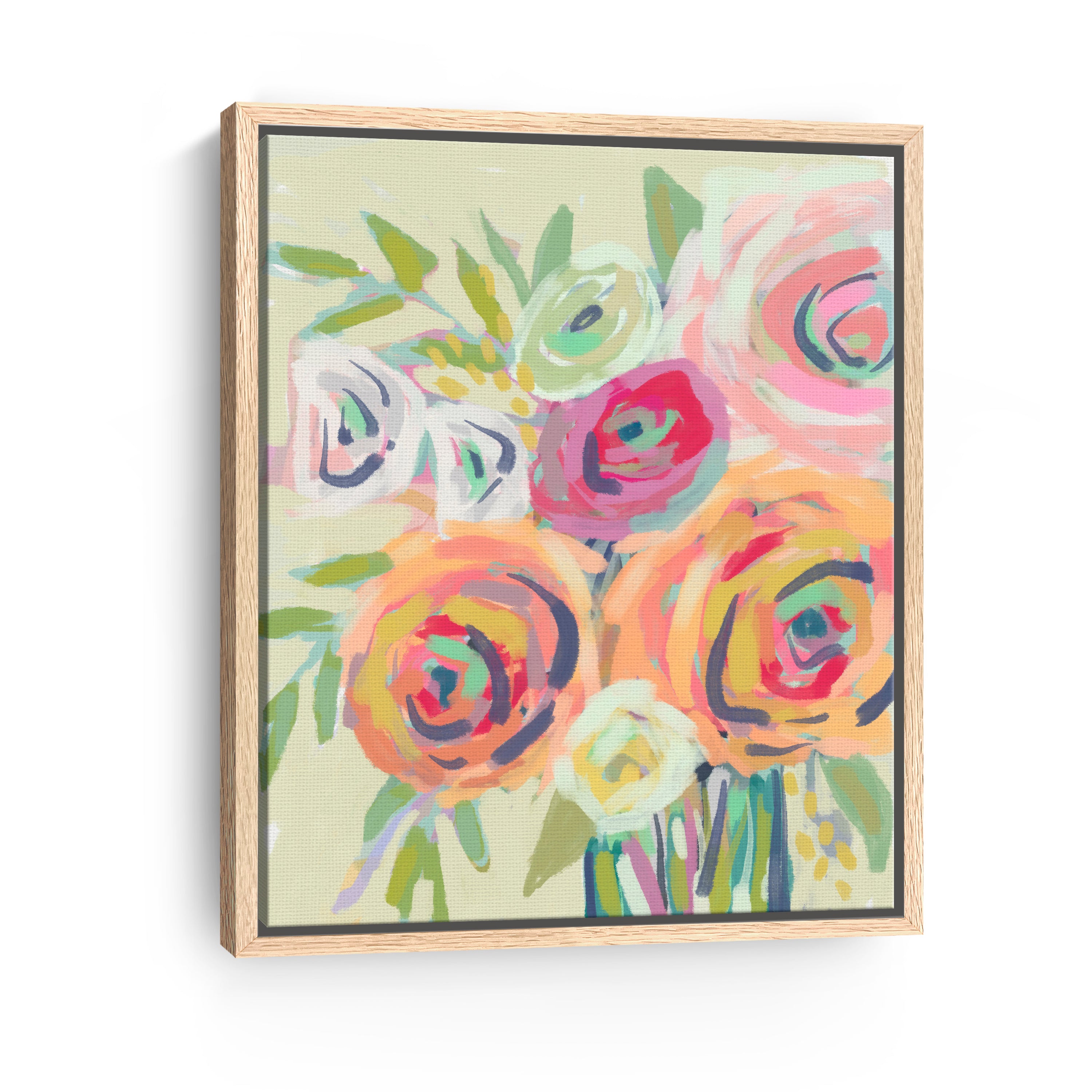 Soft and Loose Bouquet Canvas Giclee