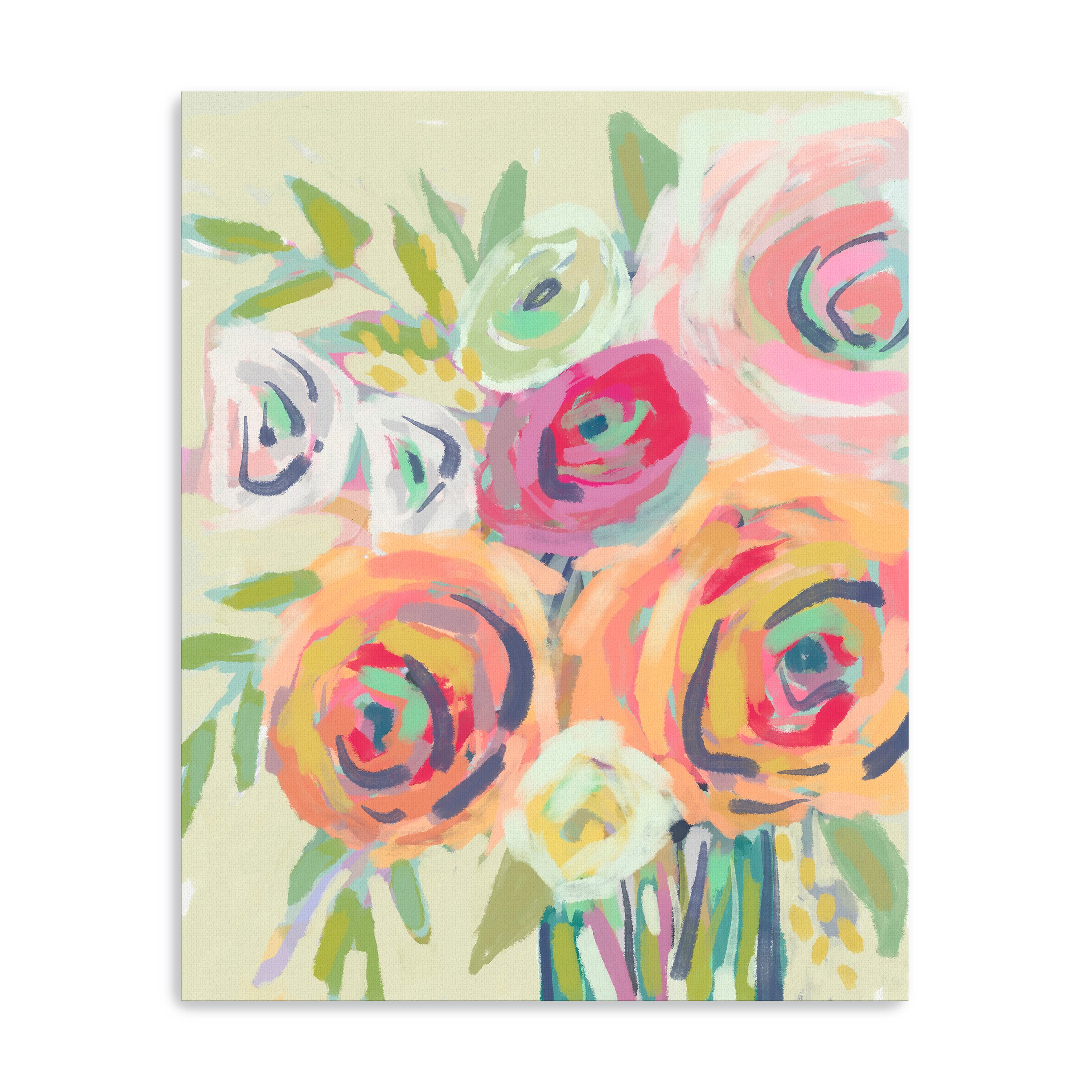Soft and Loose Bouquet Canvas Giclee