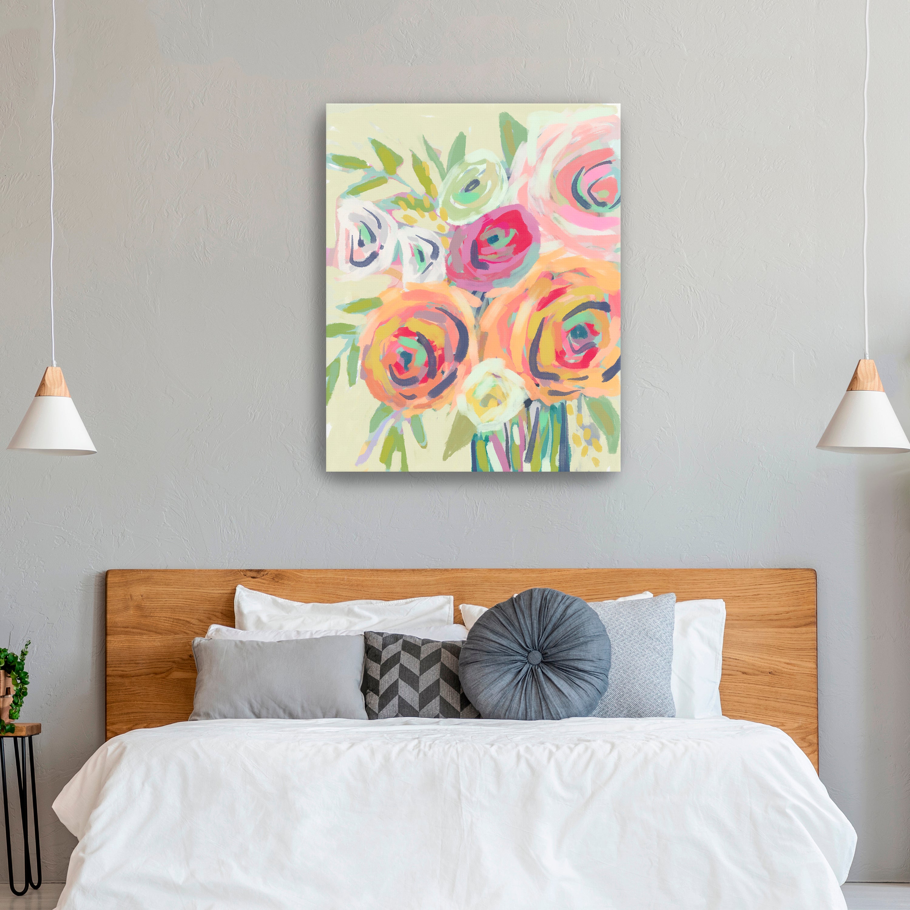 Soft and Loose Bouquet Canvas Giclee