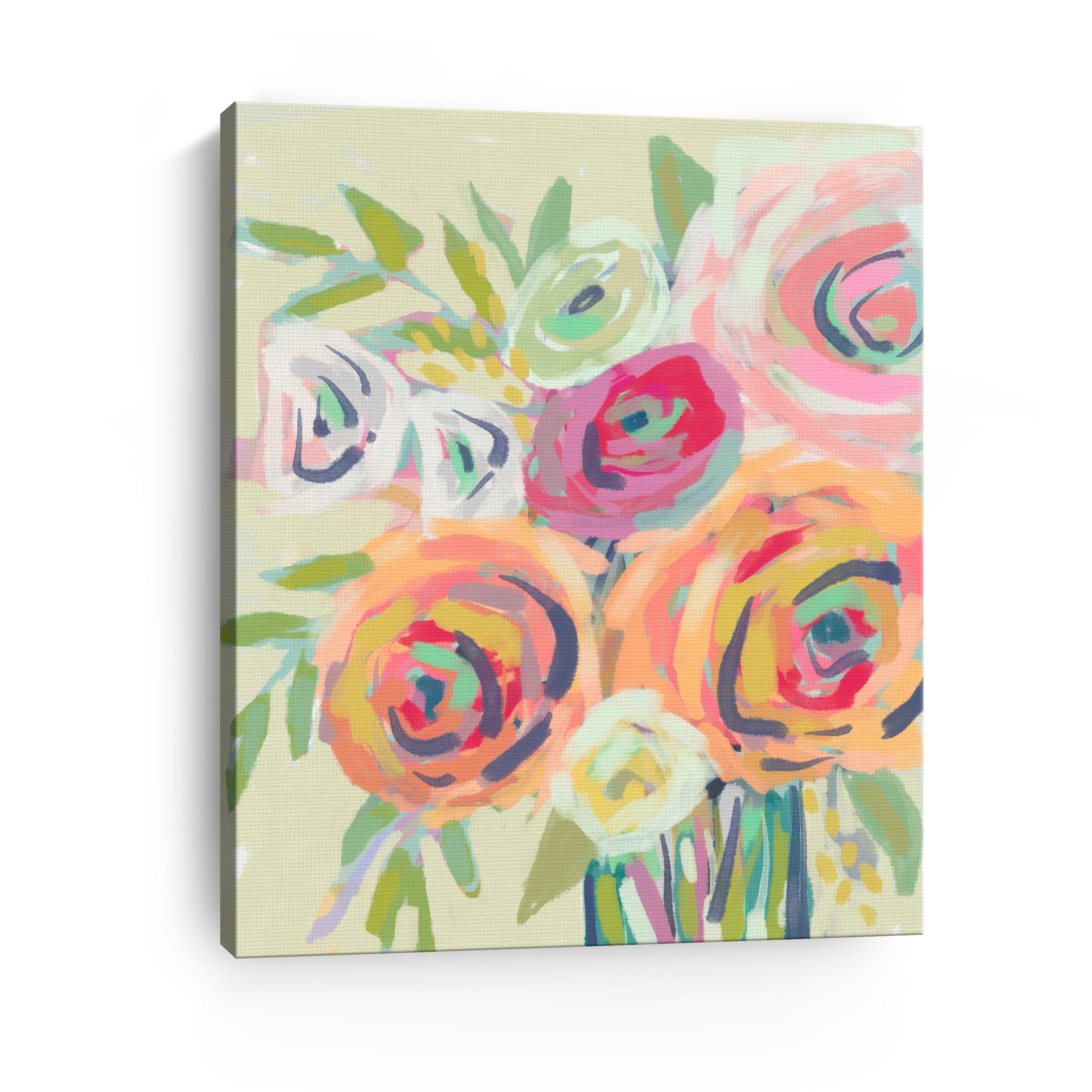 Soft and Loose Bouquet Canvas Giclee