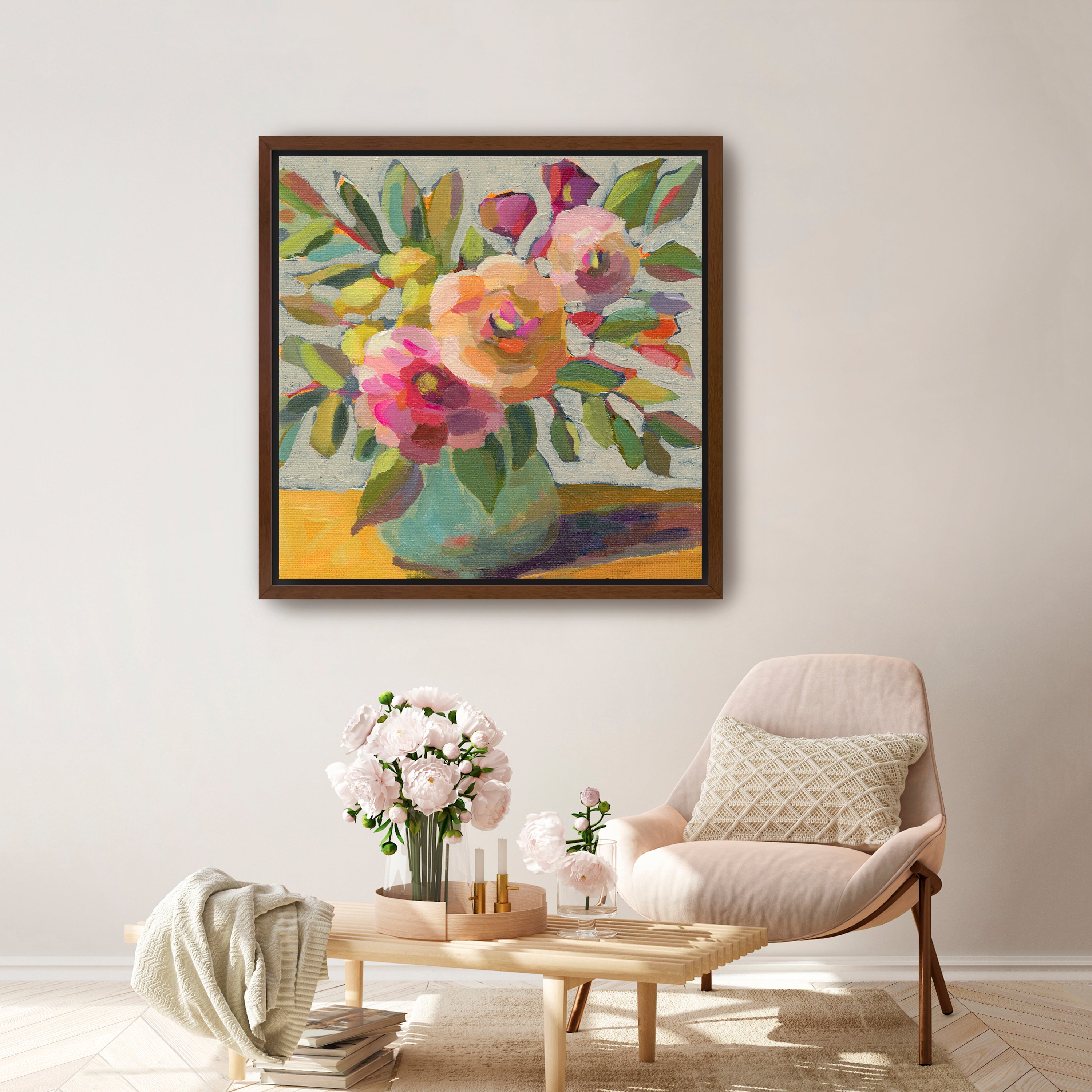 Golden Hour Bouquet Canvas Giclee