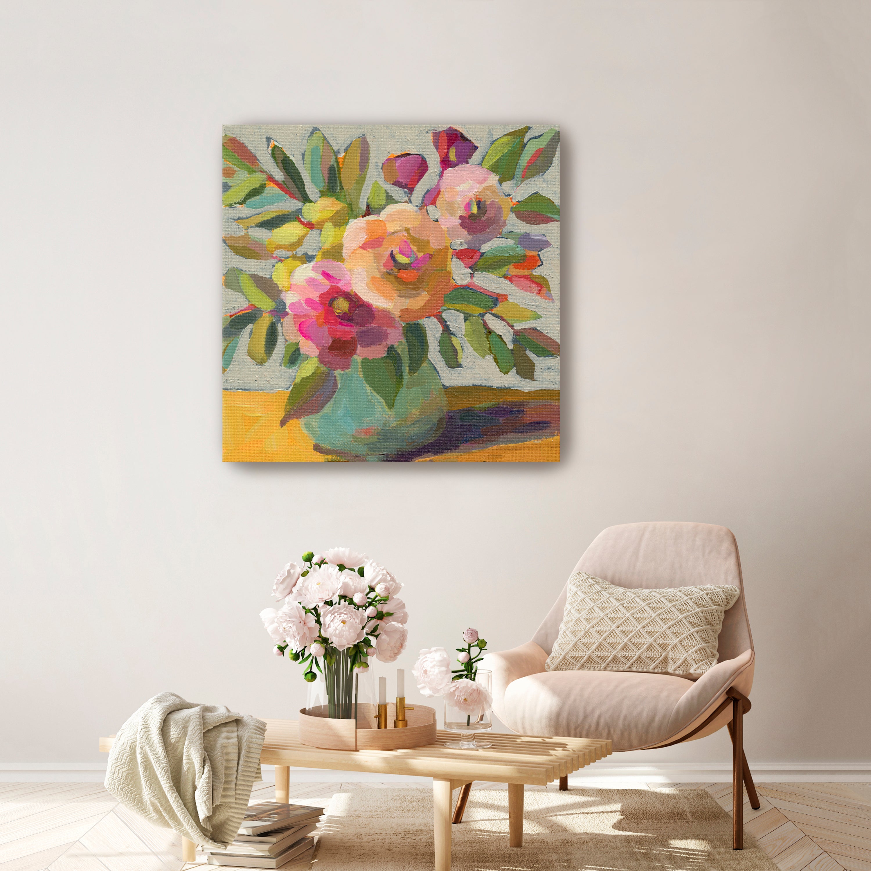 Golden Hour Bouquet Canvas Giclee