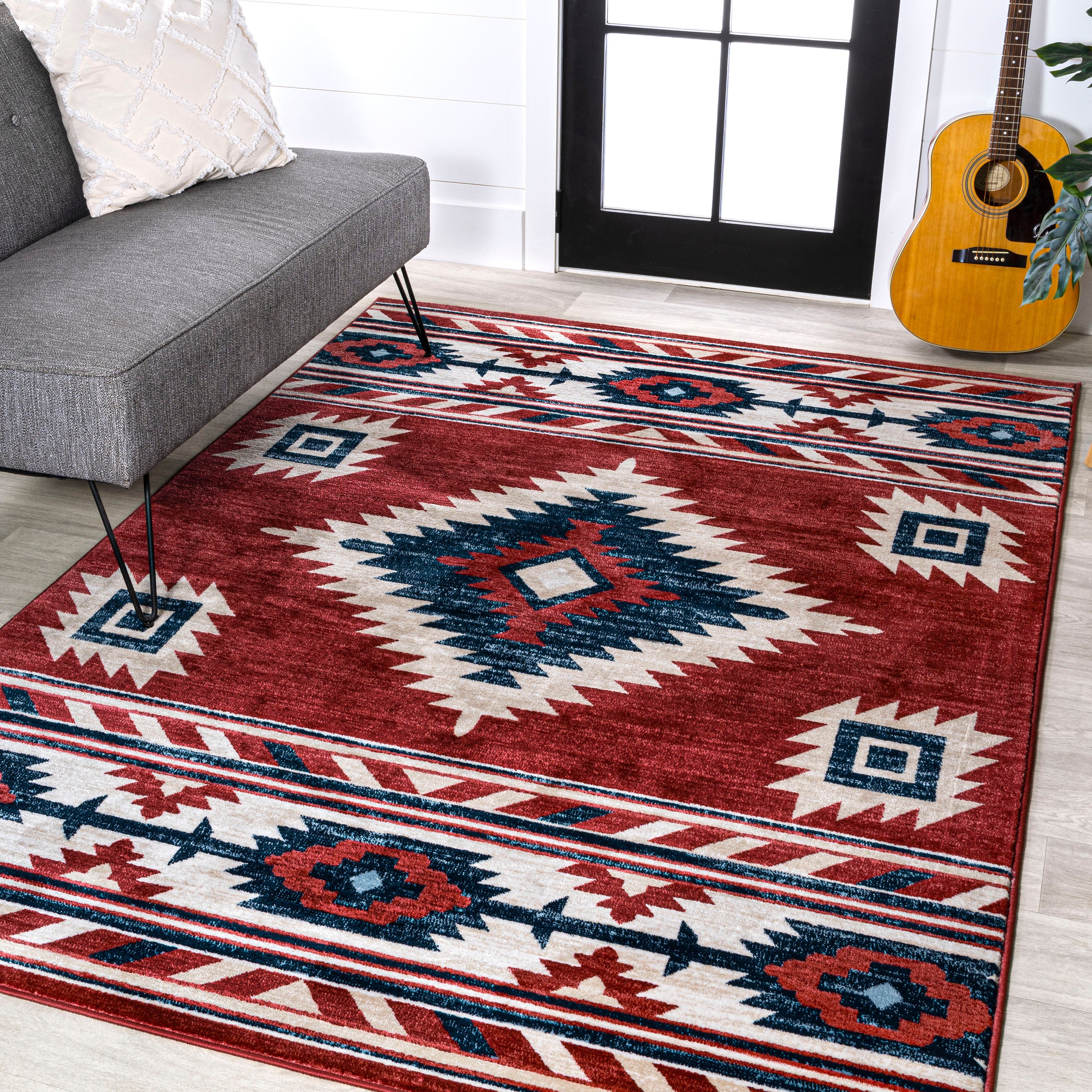 Serape Medallion Southwestern Area Rug