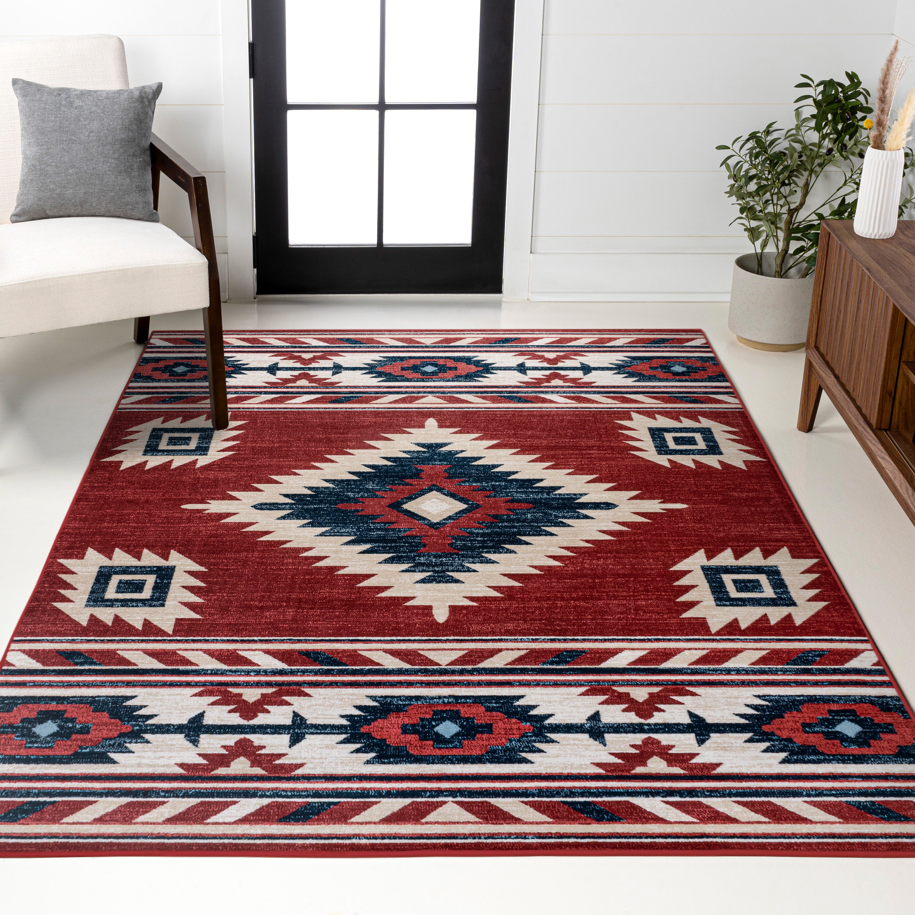 Serape Medallion Southwestern Area Rug
