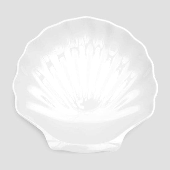 White 16" Shell Melamine Serving Platter