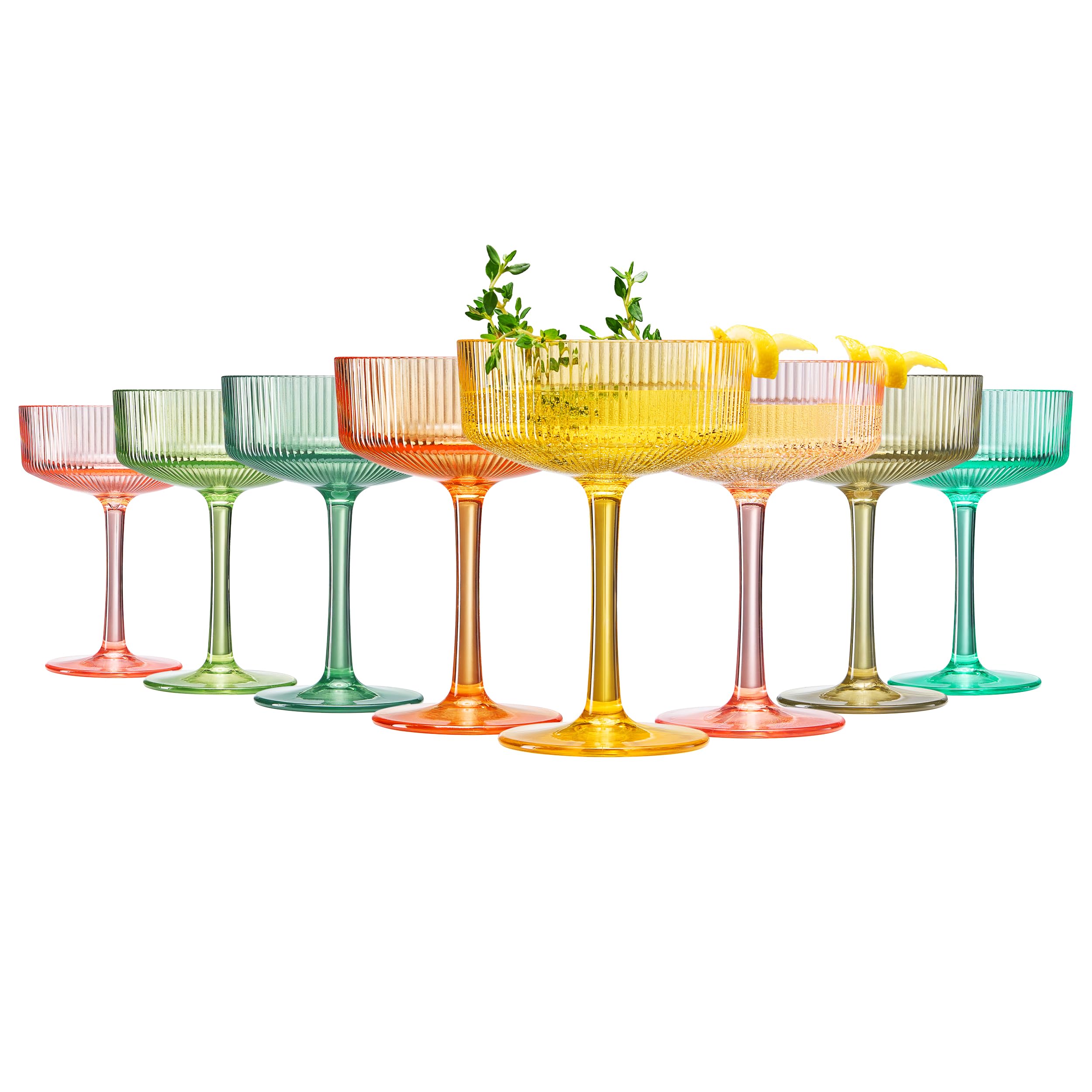 Pier 1 Ribbed Acrylic Glasses