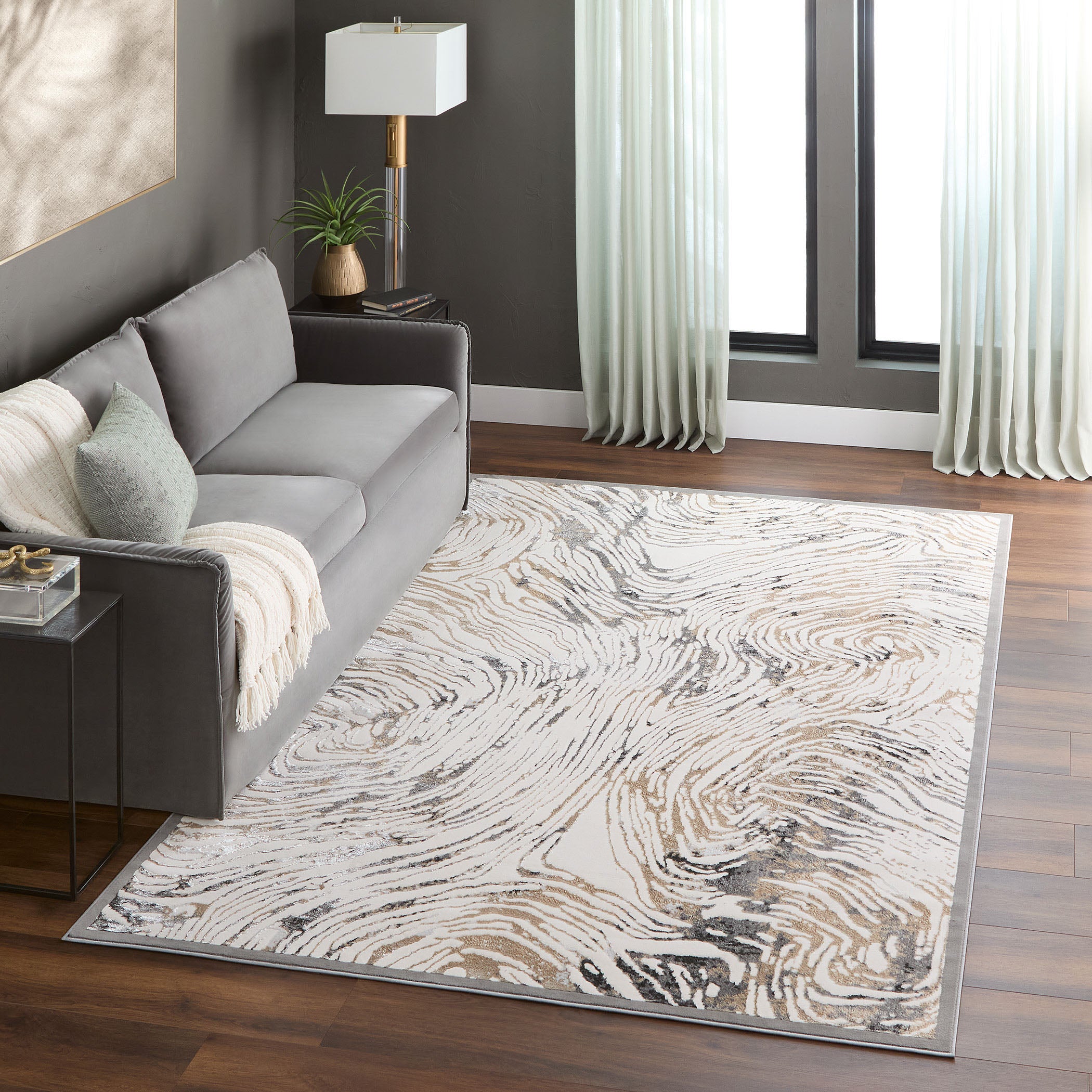 Fatima Black Beige Rug