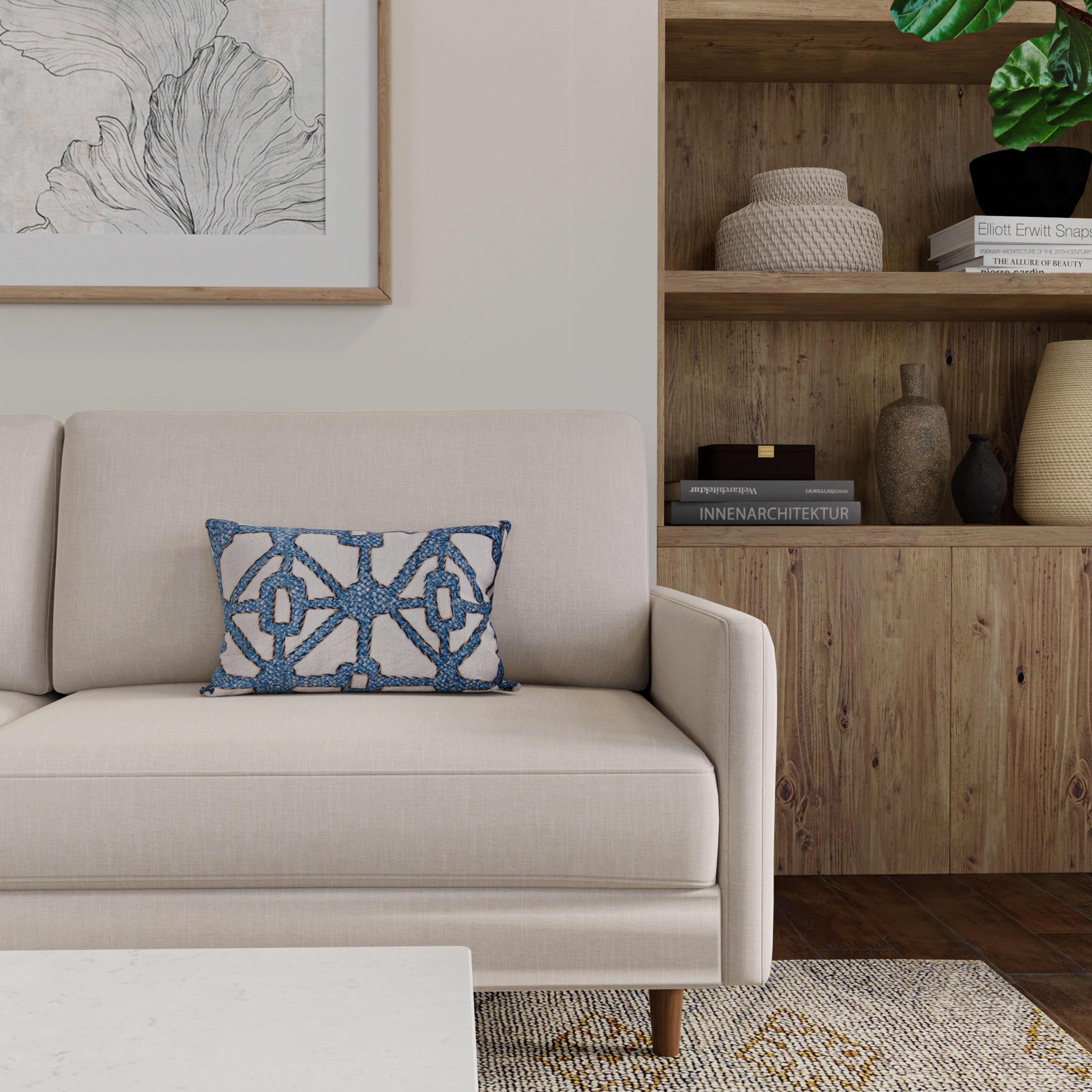 Indoor/Outdoor Geometric Decorative Throw Pillow
