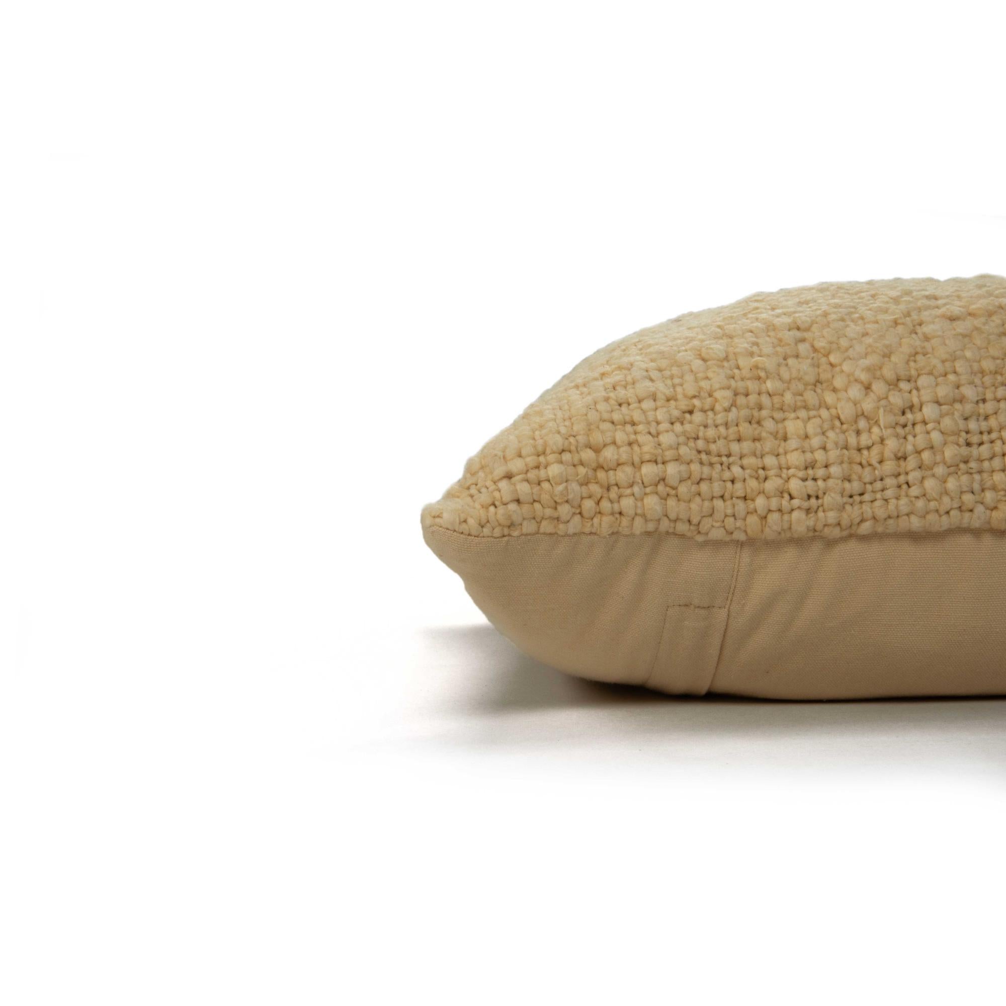 Woven 100% Cotton Solid Decorative Throw Pillow