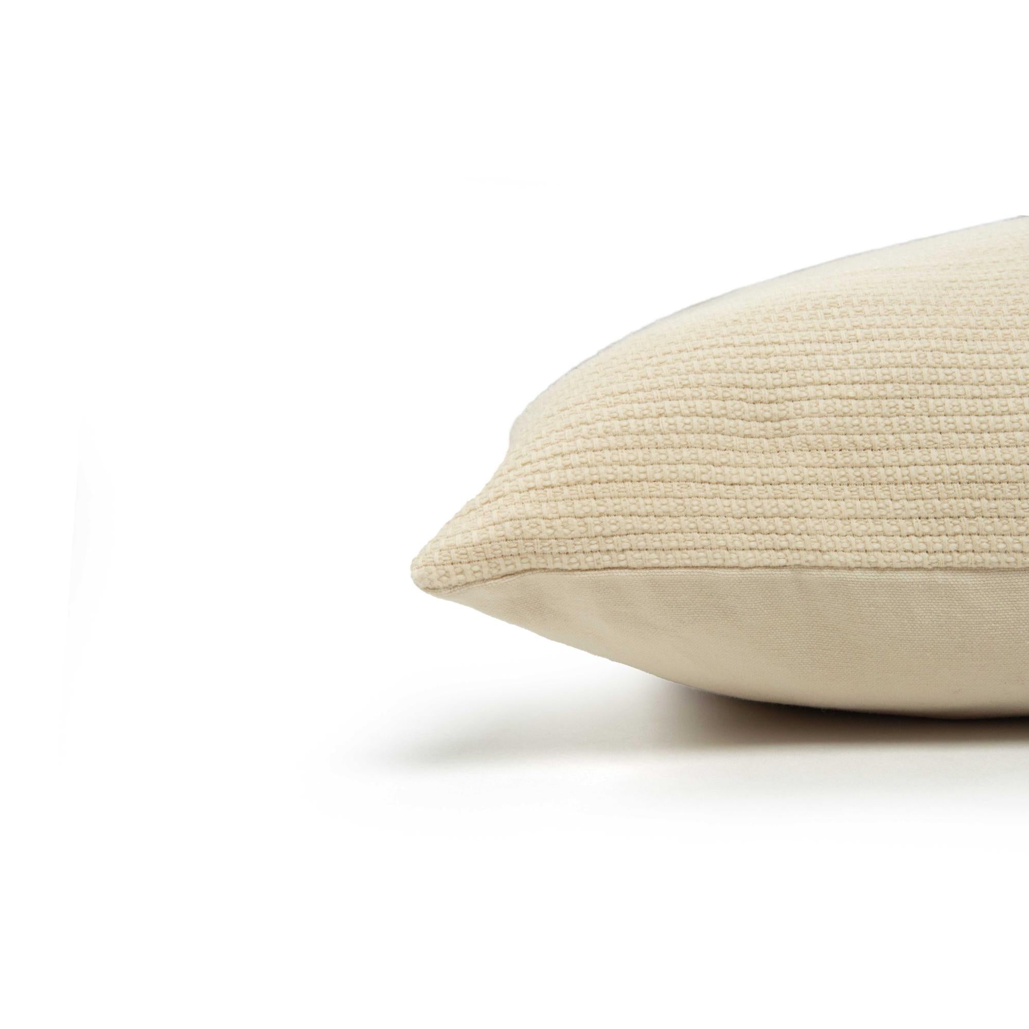 Woven 100% Cotton Solid Decorative Throw Pillow
