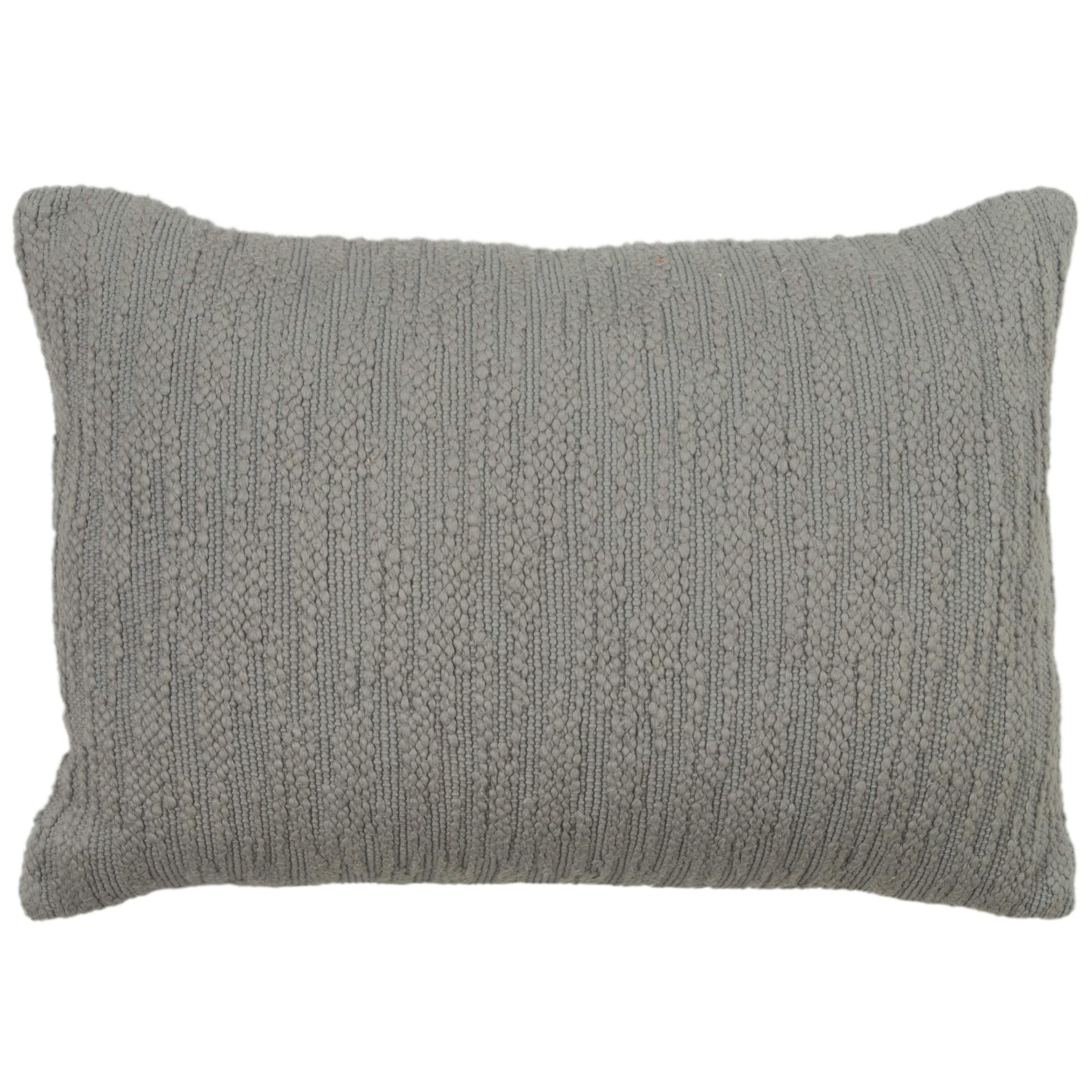 Woven 100% Cotton Solid Decorative Throw Pillow