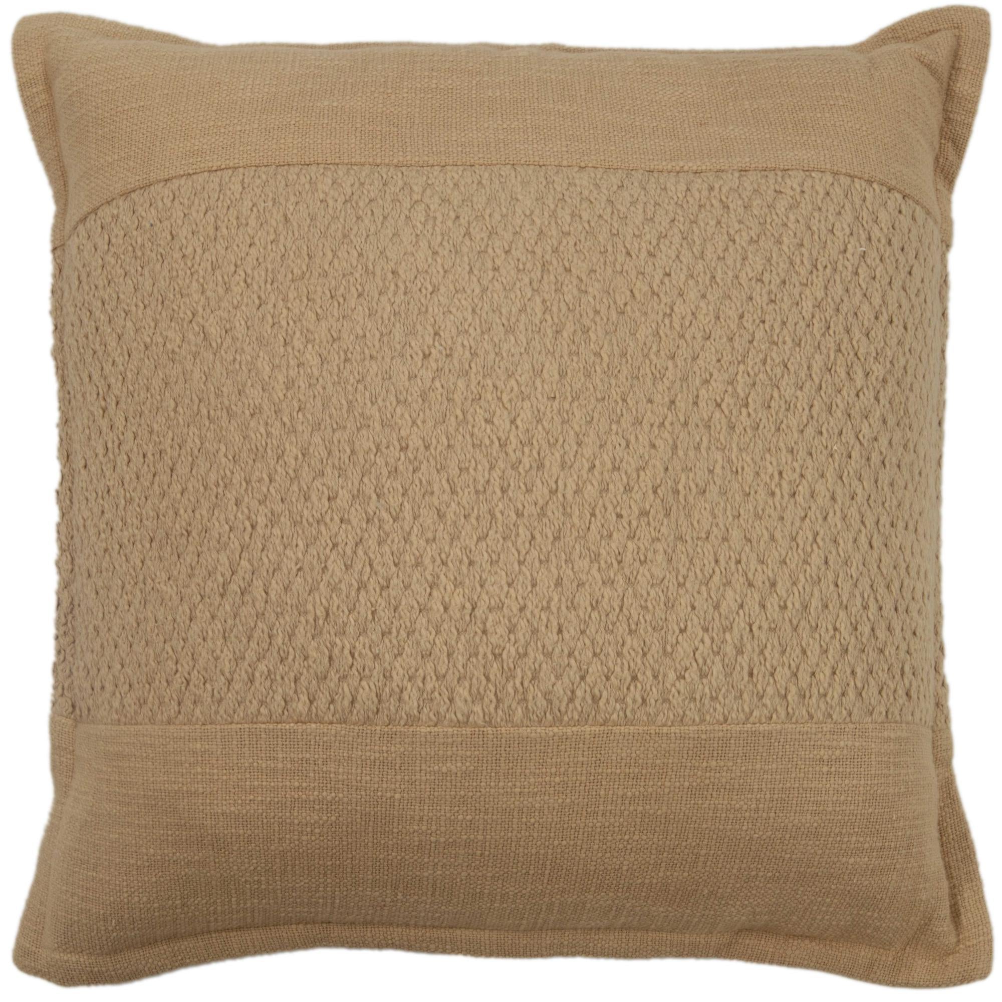 Woven Solid Down Alternative Decorative Throw Pillow