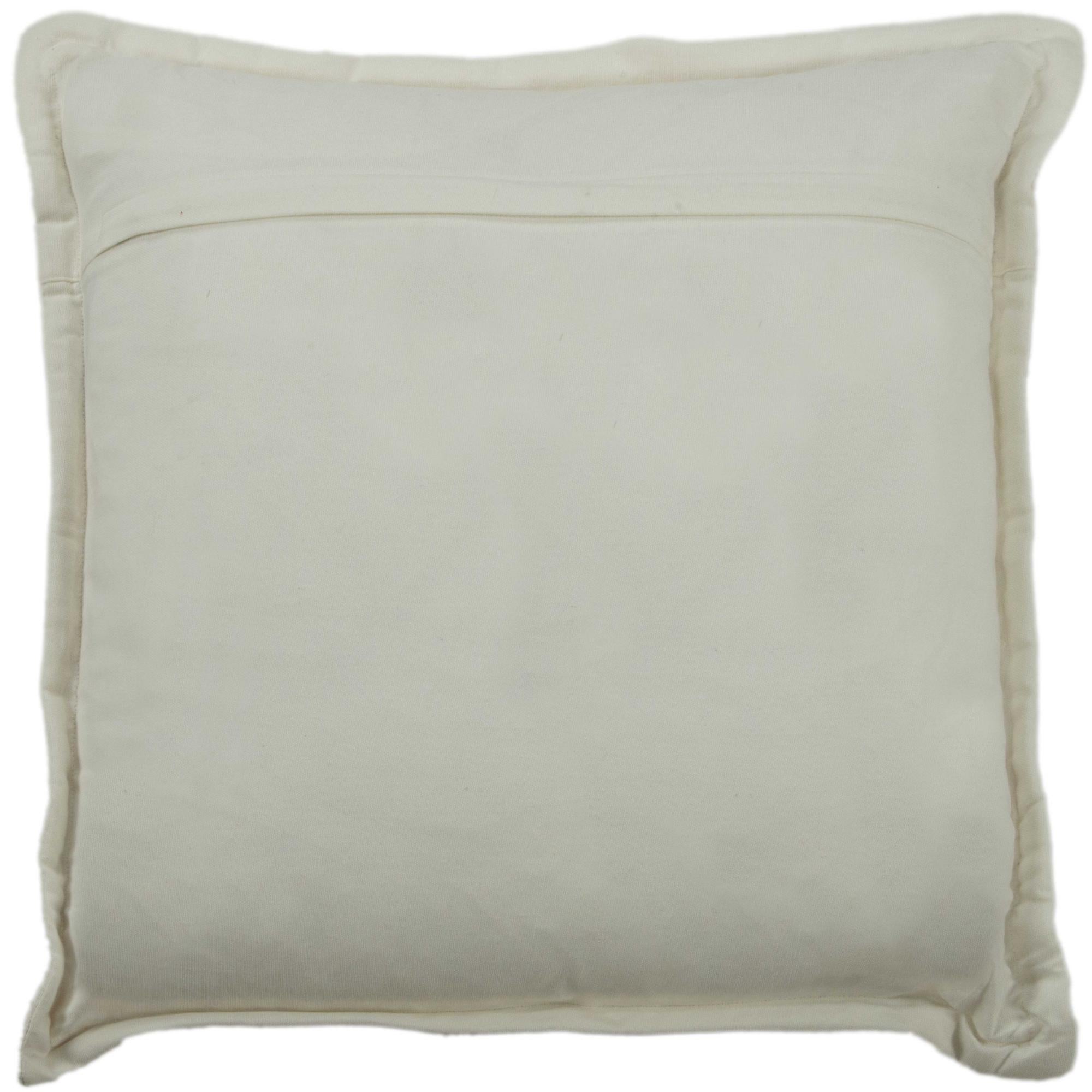 Woven 100% Cotton Solid Decorative Throw Pillow