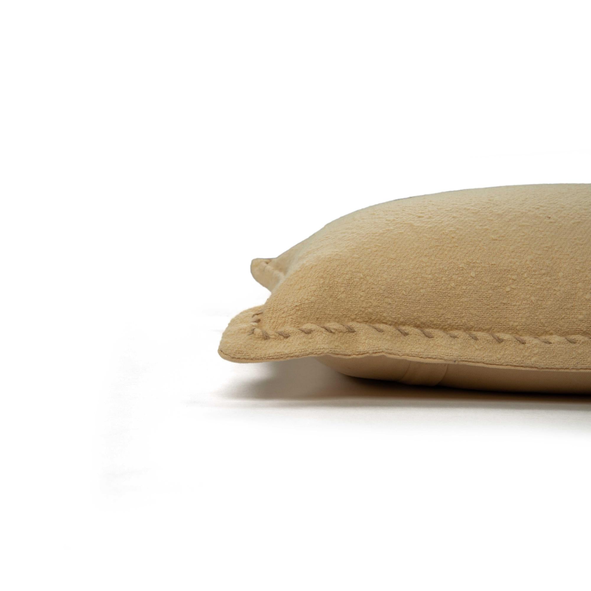Woven 100% Cotton Solid Decorative Throw Pillow