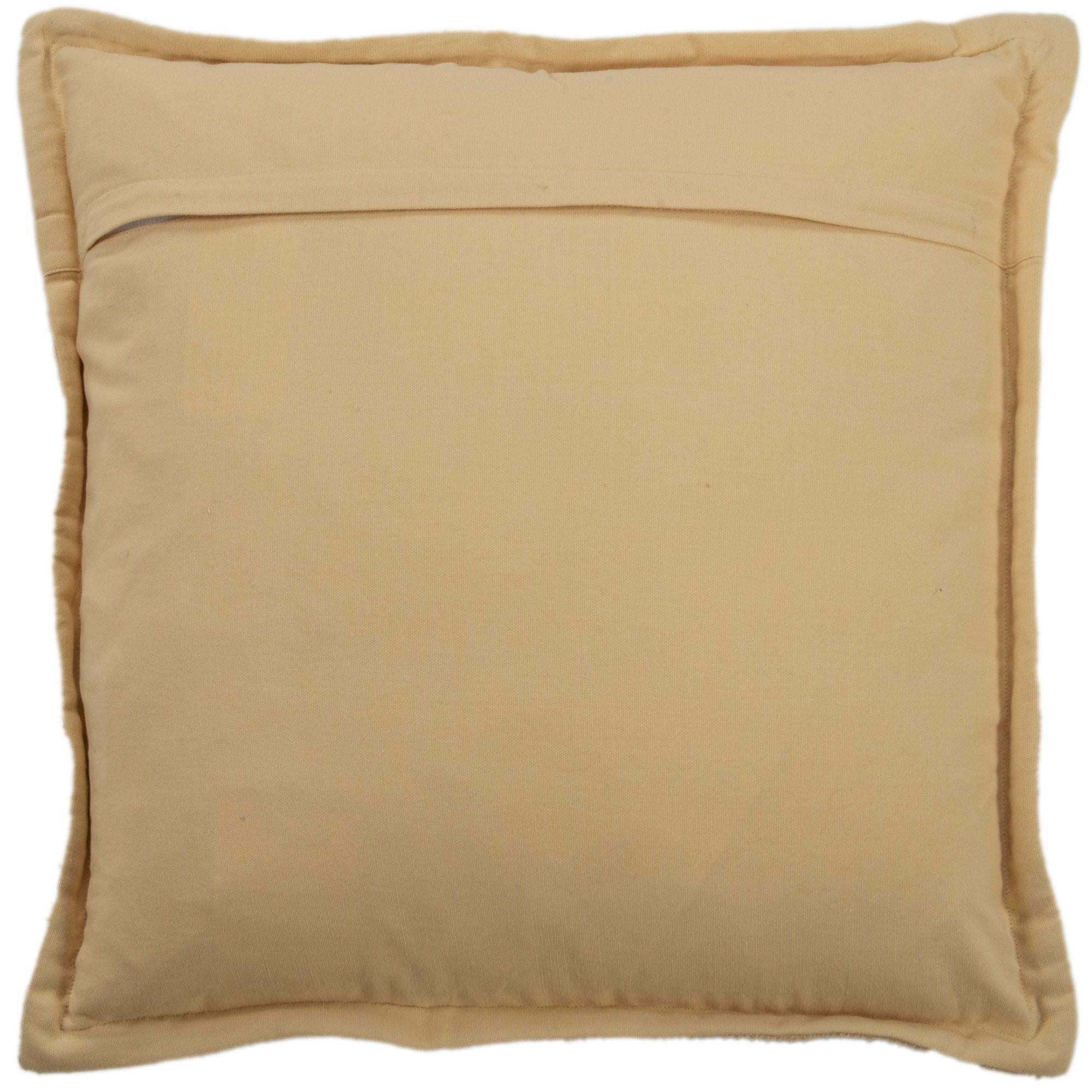 Woven 100% Cotton Solid Decorative Throw Pillow