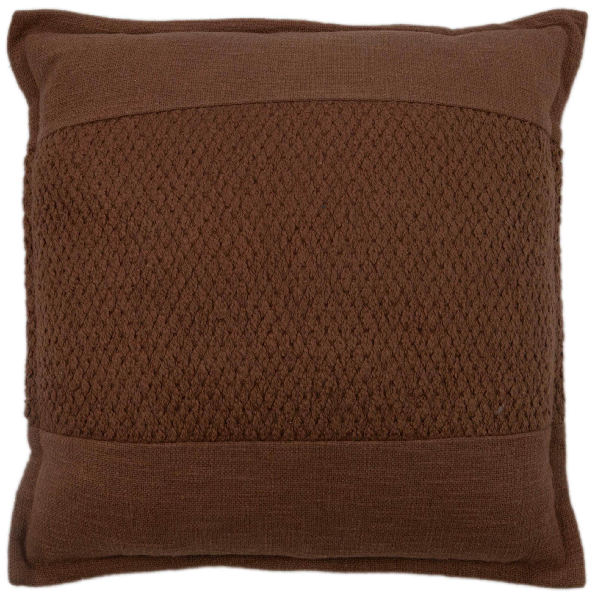 Woven Solid Down Alternative Decorative Throw Pillow