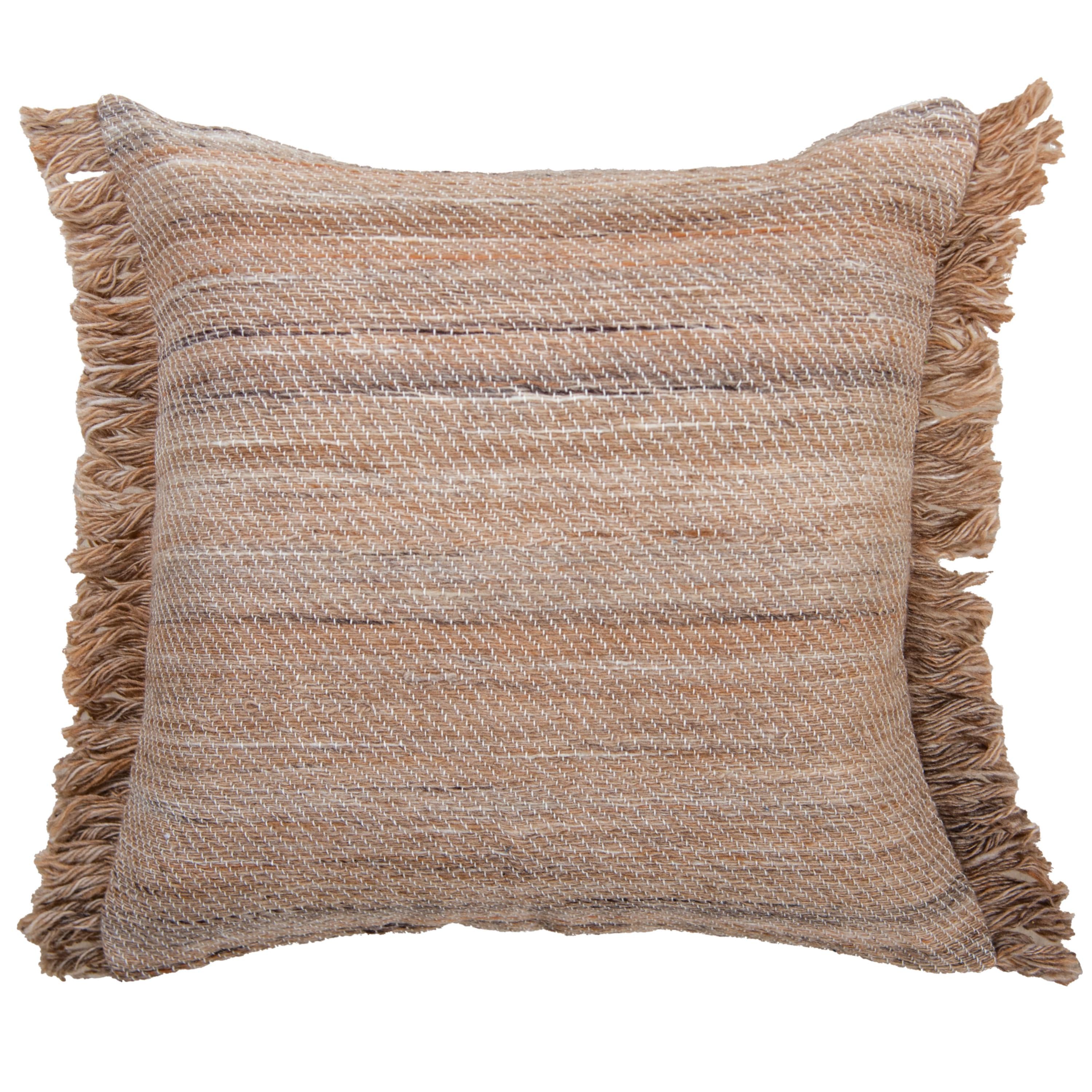 Indoor/Outdoor Fringe Decorative Throw Pillow