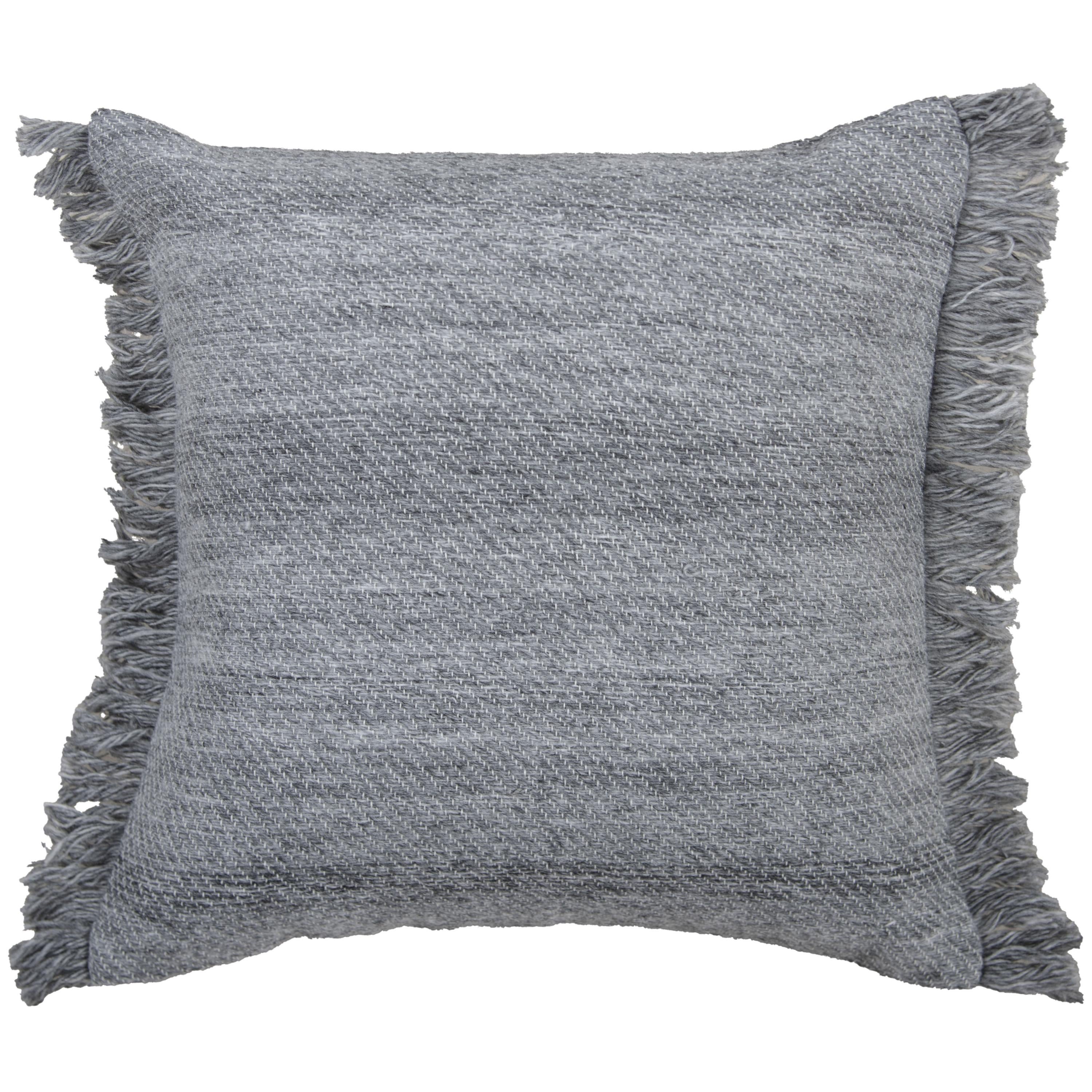 Indoor/Outdoor Fringe Decorative Throw Pillow
