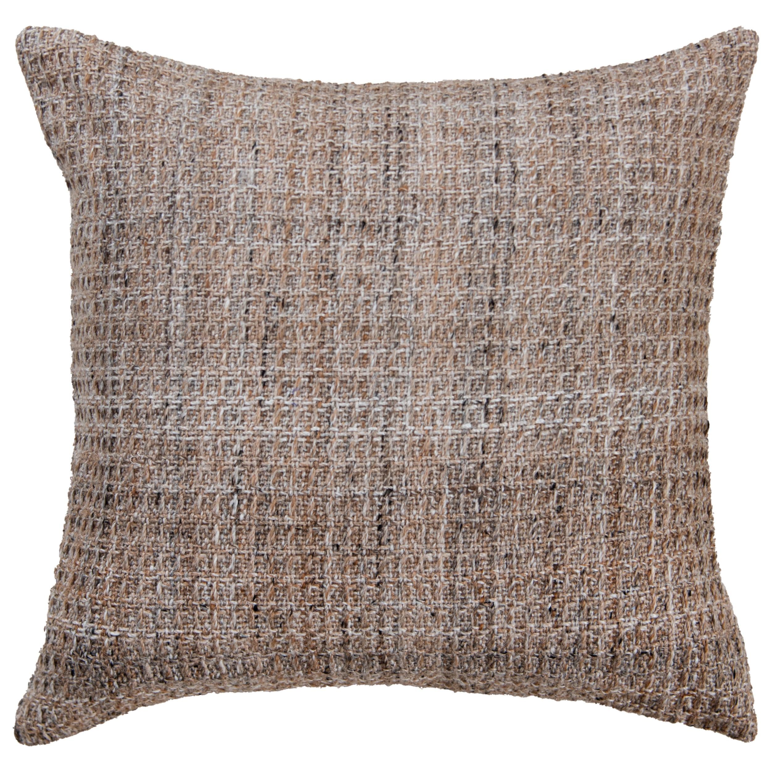 Indoor/Outdoor Solid Woven Yarn Decorative Throw Pillow